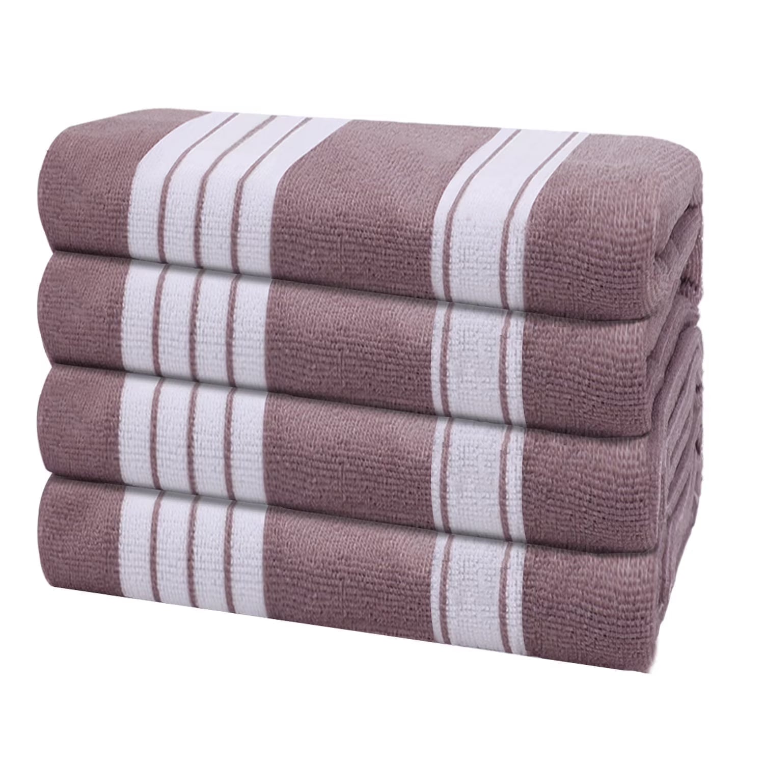 Smuge 2/4 Pack Oversized Cabana Stripe Beach Towels, 60x30 inches Microfiber Lightweight Outdoor Large Swim Towel for Adults