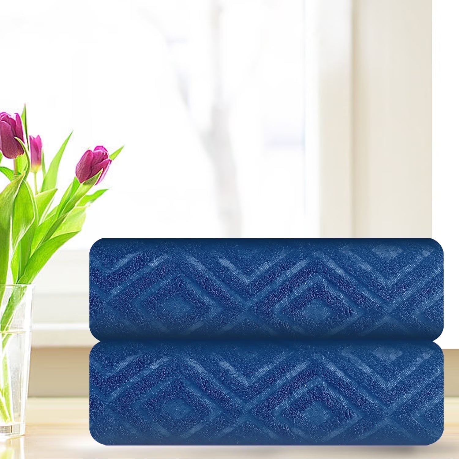 Smuge 2-Pack Hand Towels (16 x 31 in) - Microfiber | Ultra Soft, Highly Absorbent, Quick Dry, Luxurious