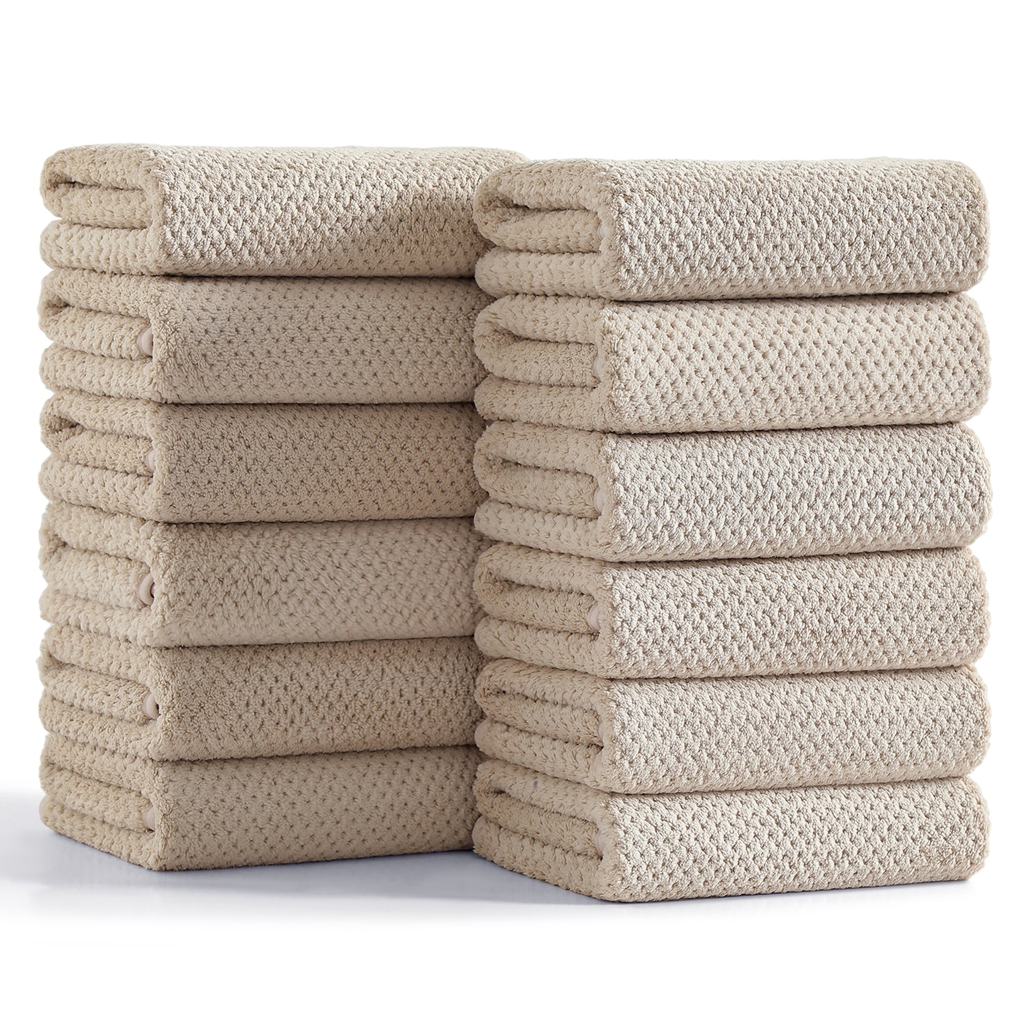 Smuge 12 Pack Hand Towels Set, 16 x 31 in Ultra Soft Microfiber Quick Dry Hand Shower Towels for Bathroom