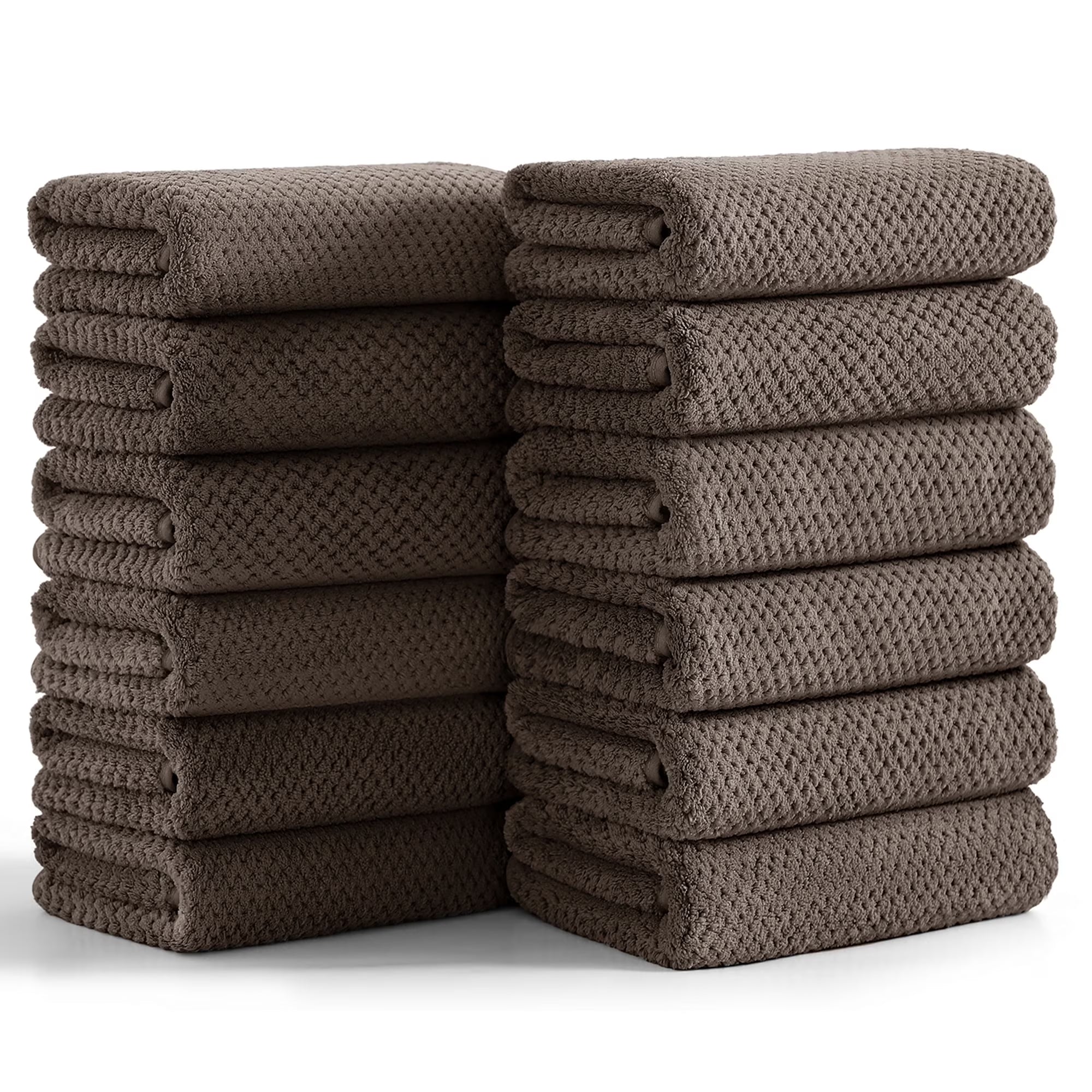 Smuge 12 Pack Hand Towels Set, 16 x 31 in Ultra Soft Microfiber Quick Dry Hand Shower Towels for Bathroom