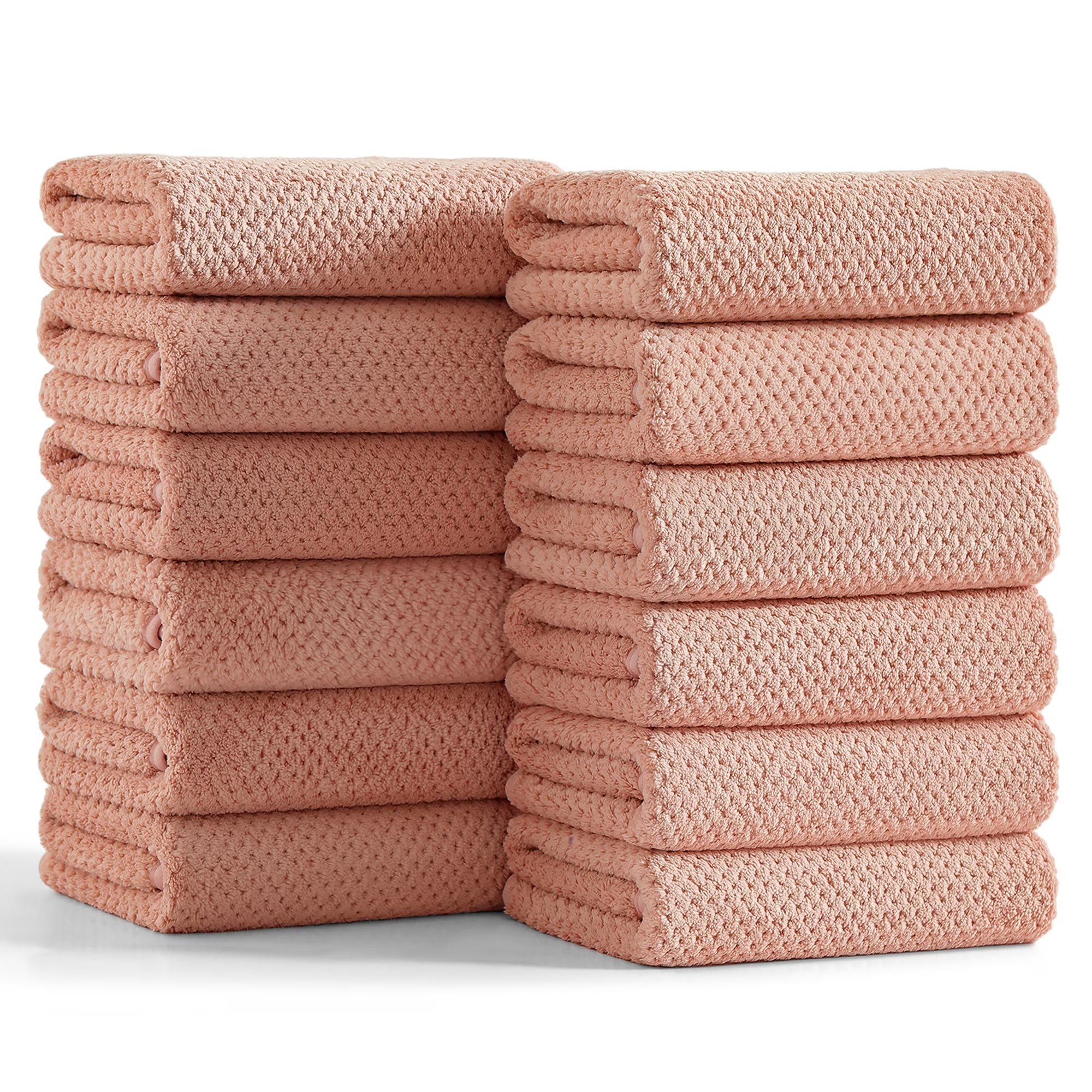 Smuge 12 Pack Hand Towels Set, 16 x 31 in Ultra Soft Microfiber Quick Dry Hand Shower Towels for Bathroom