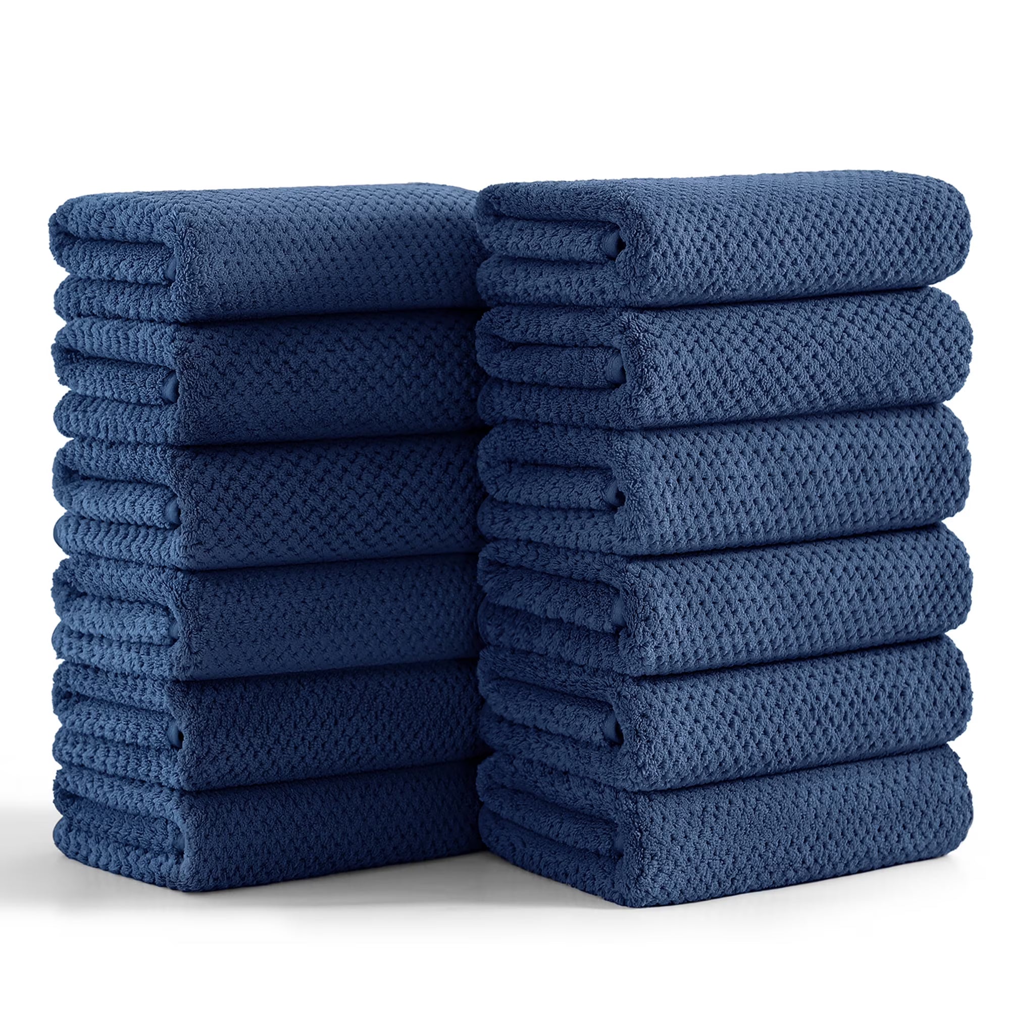 Smuge 12 Pack Hand Towels Set, 16 x 31 in Ultra Soft Microfiber Quick Dry Hand Shower Towels for Bathroom