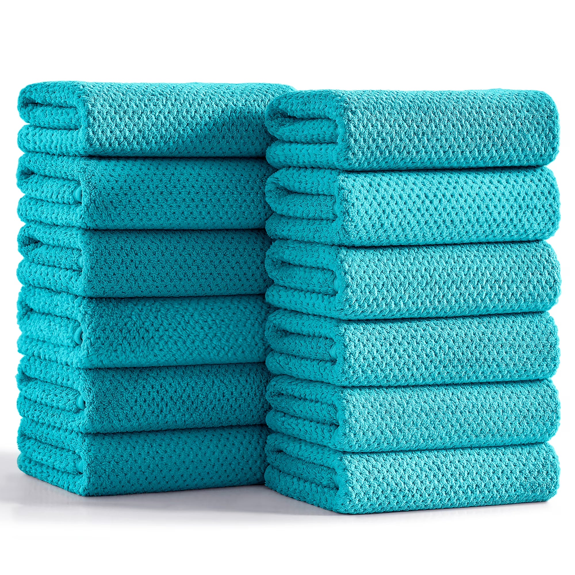 Smuge 12 Pack Hand Towels Set, 16 x 31 in Ultra Soft Microfiber Quick Dry Hand Shower Towels for Bathroom