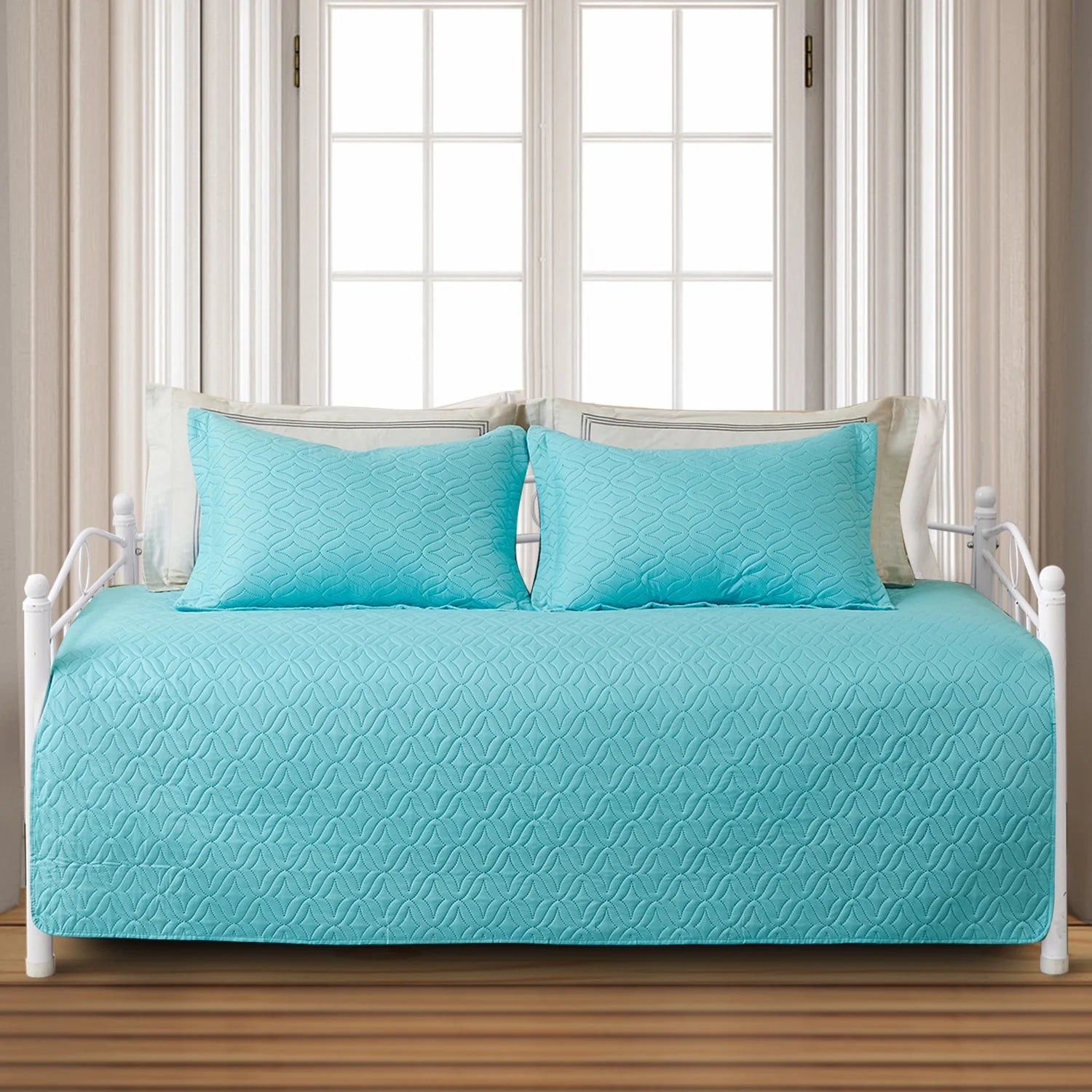 Smuge 3-Piece Daybed Cover Set (39"x75") - Double Sided Quilting, Classic Design, All Season | 1 Daybed Cover + 2 Matching Shams