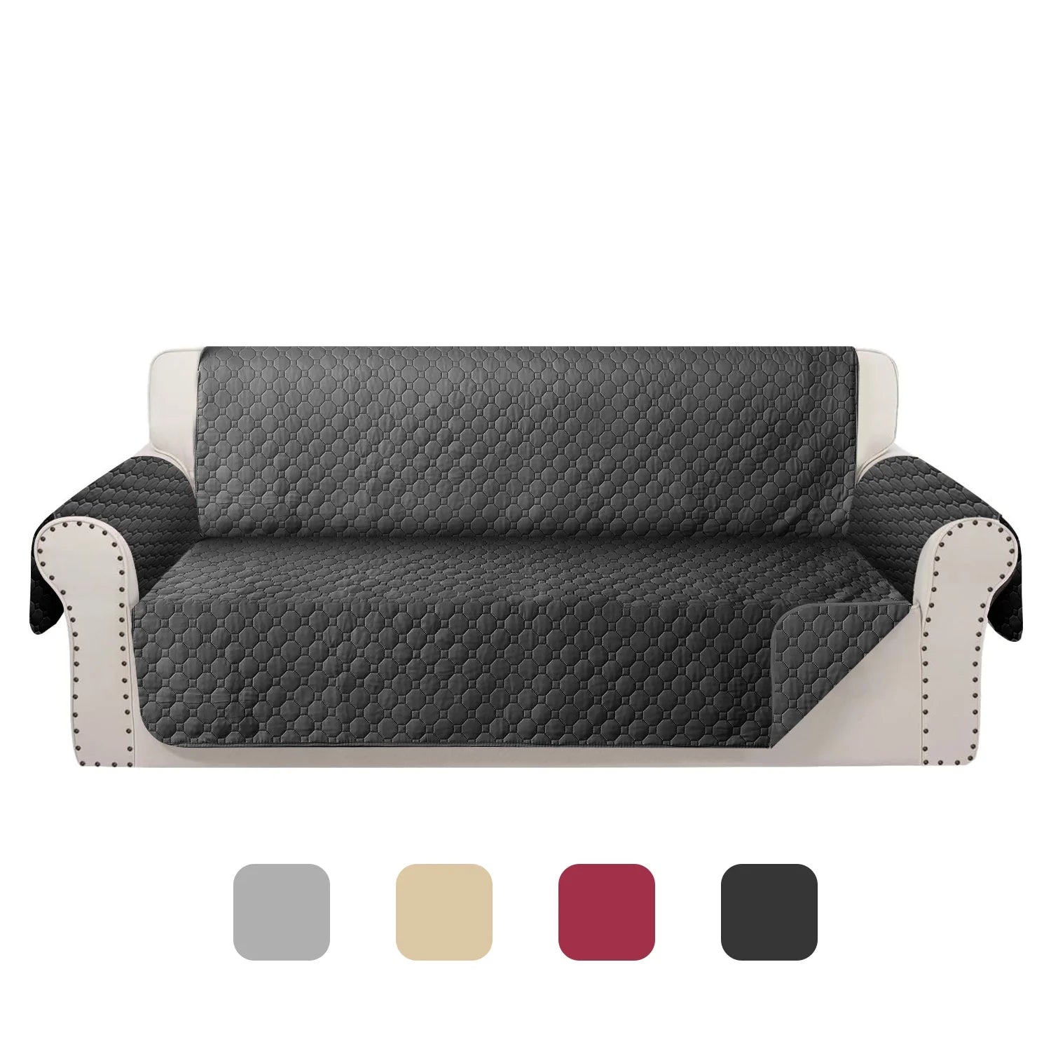 Smuge Soft Microfiber Waterproof Reversible Sofa Slipcover - Skin-Friendly, Furniture Protector for Pets/Dogs | Guards Cozy Living Rooms, Fits 68/78" Sofa