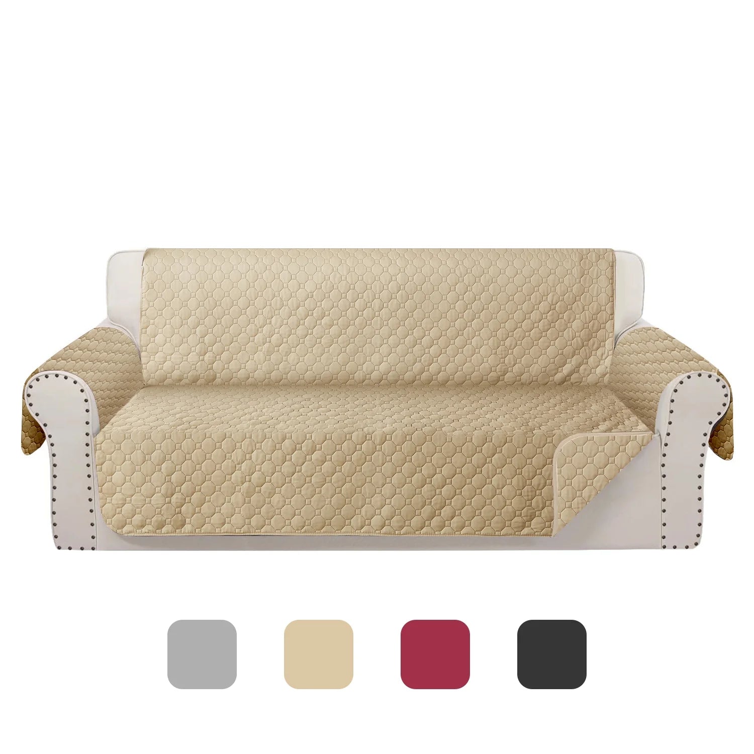 Smuge Soft Microfiber Waterproof Reversible Sofa Slipcover - Skin-Friendly, Furniture Protector for Pets/Dogs | Guards Cozy Living Rooms, Fits 68/78" Sofa