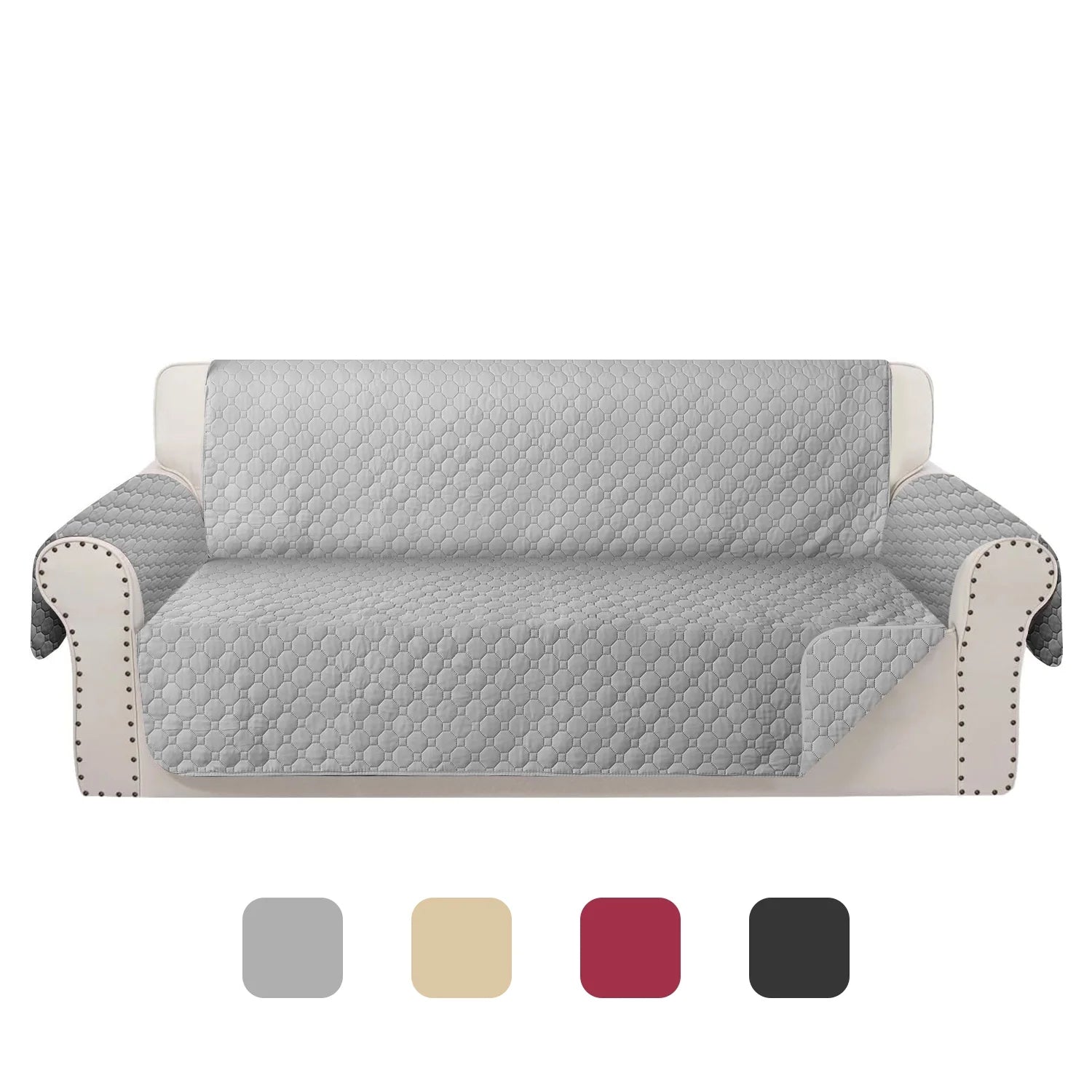 Smuge Soft Microfiber Waterproof Reversible Sofa Slipcover - Skin-Friendly, Furniture Protector for Pets/Dogs | Guards Cozy Living Rooms, Fits 68/78" Sofa