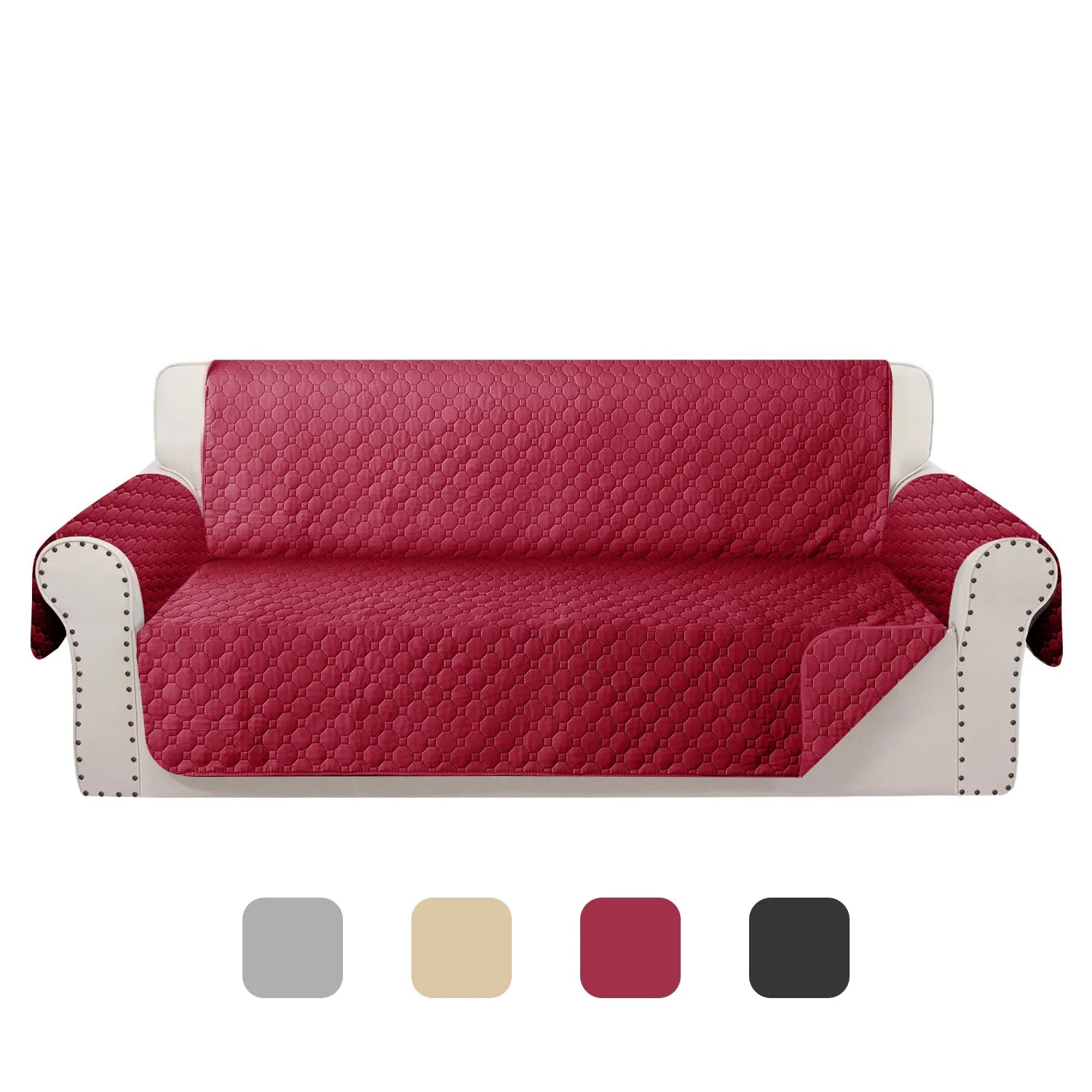 Smuge Soft Microfiber Waterproof Reversible Sofa Slipcover - Skin-Friendly, Furniture Protector for Pets/Dogs | Guards Cozy Living Rooms, Fits 68/78" Sofa