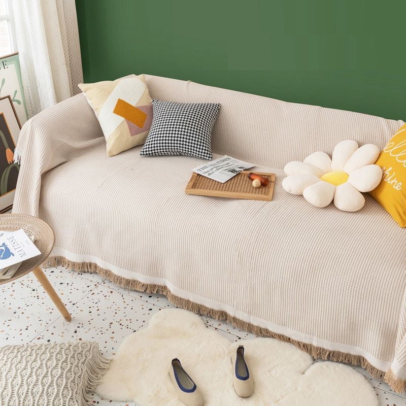 Smuge Soft Microfiber Sofa Cover - Ultra Skin-Friendly, Maintains Warm Atmosphere| Pet Protector (Dogs/Cats) Anti-Scratch/Anti-Hair