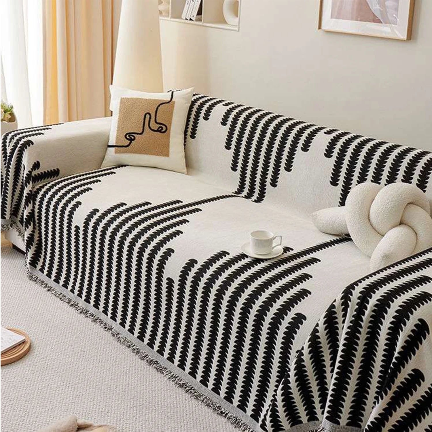 Smuge Soft Microfiber Sofa Cover - Ultra Skin-Friendly, Maintains Warm Atmosphere| Pet Protector (Dogs/Cats) Anti-Scratch/Anti-Hair