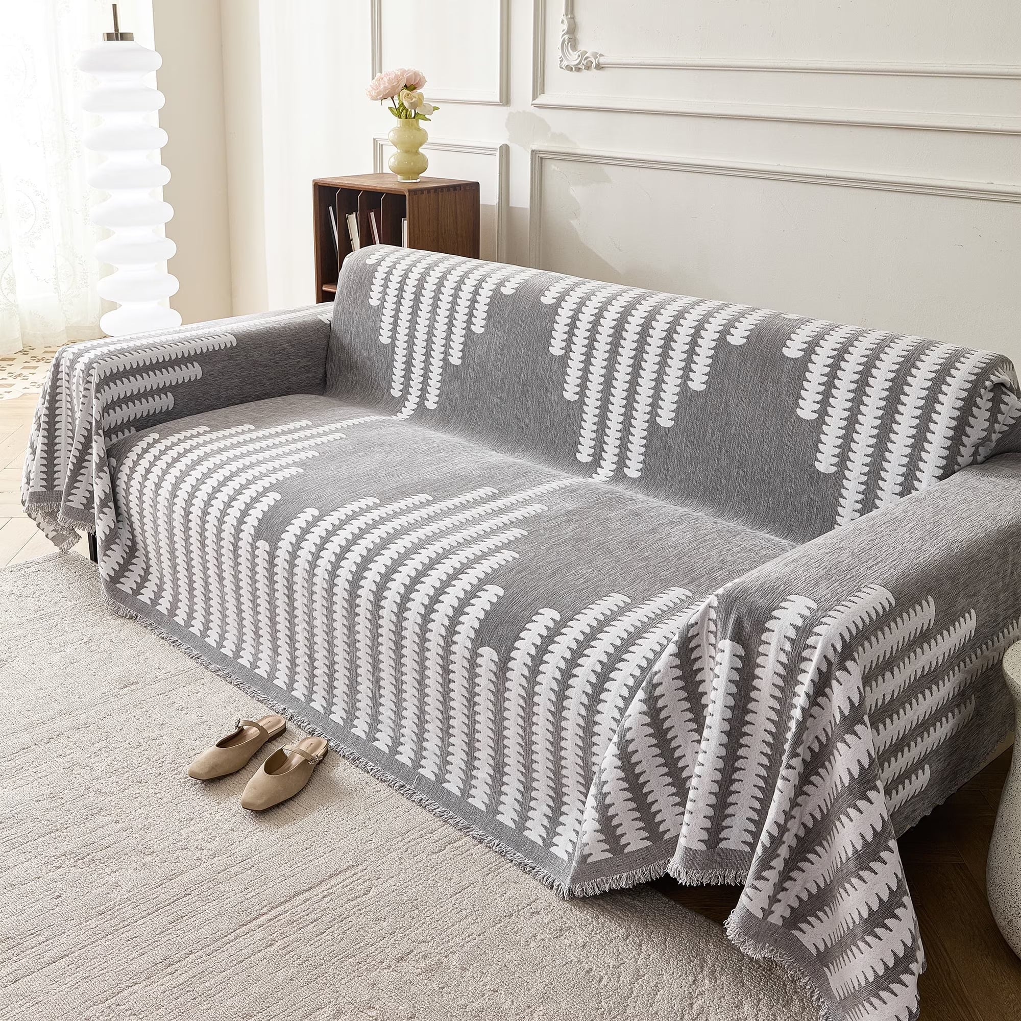 Smuge Sofa Cover, Couch Cover Protector Slipcover L Shape 3 Cushion Sofa Towel Sectional Throws Sofa Covers for Dogs Cats Home Decor