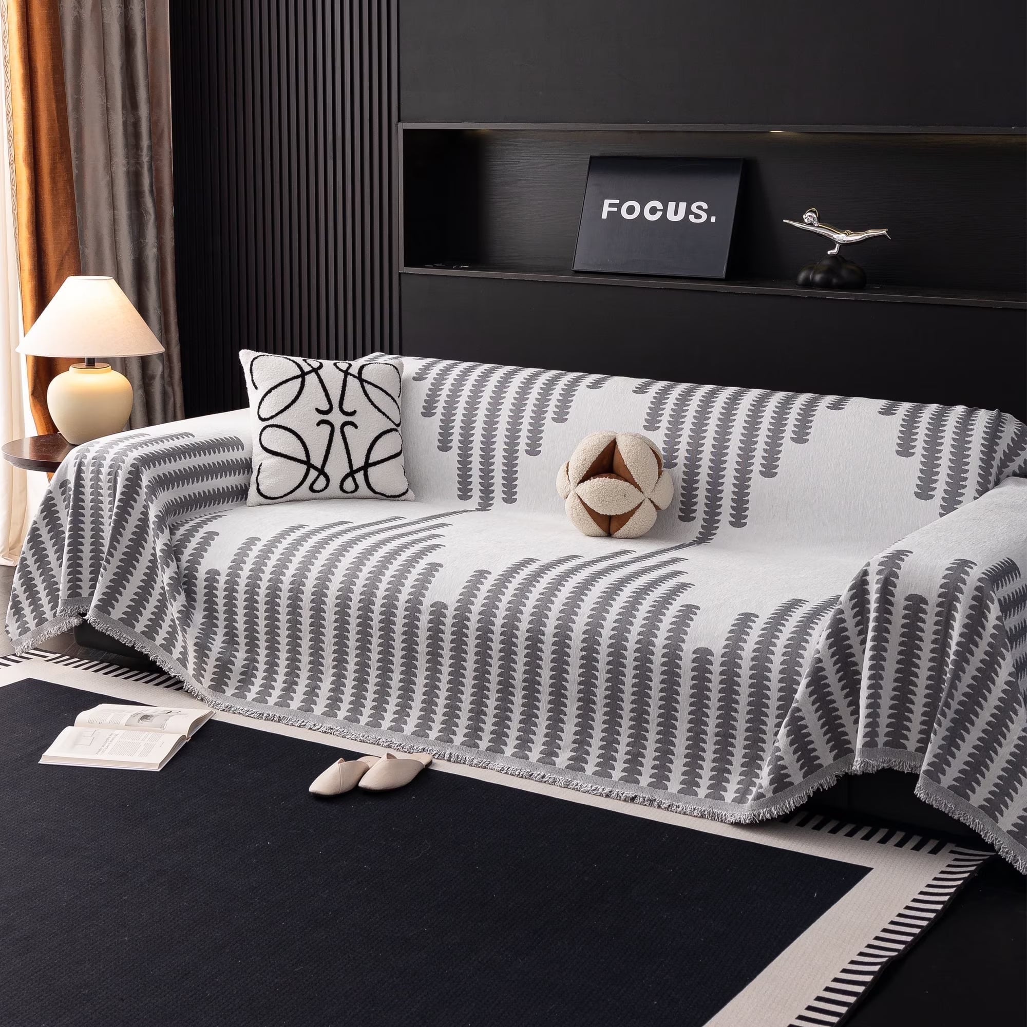 Smuge Sofa Cover, Couch Cover Protector Slipcover L Shape 3 Cushion Sofa Towel Sectional Throws Sofa Covers for Dogs Cats Home Decor