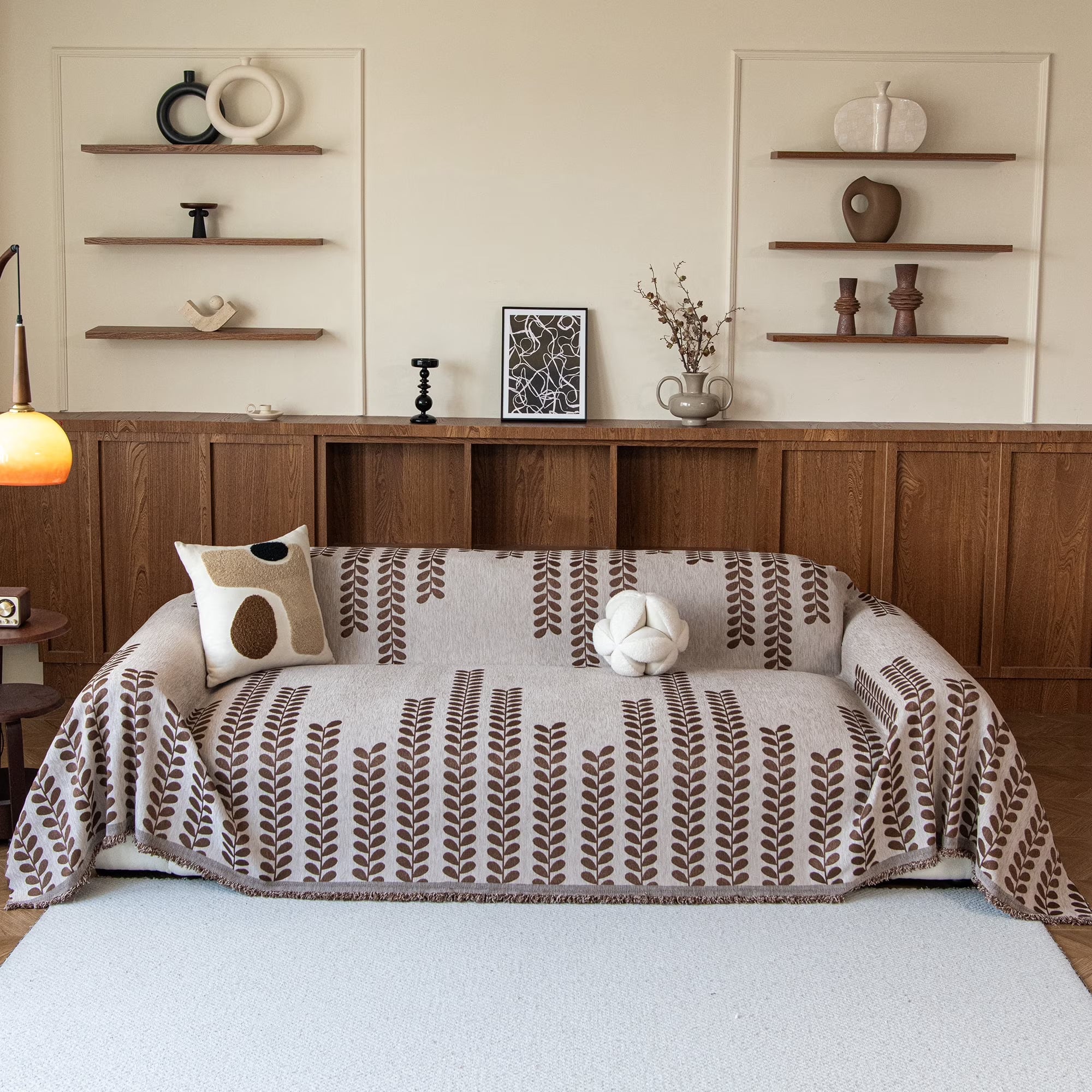 Smuge Couch Cover Sofa Cover Protector Slipcover, L Shape 3 Cushion Throw Sofa Towel Furniture Cover for Dogs Cats Home Decor