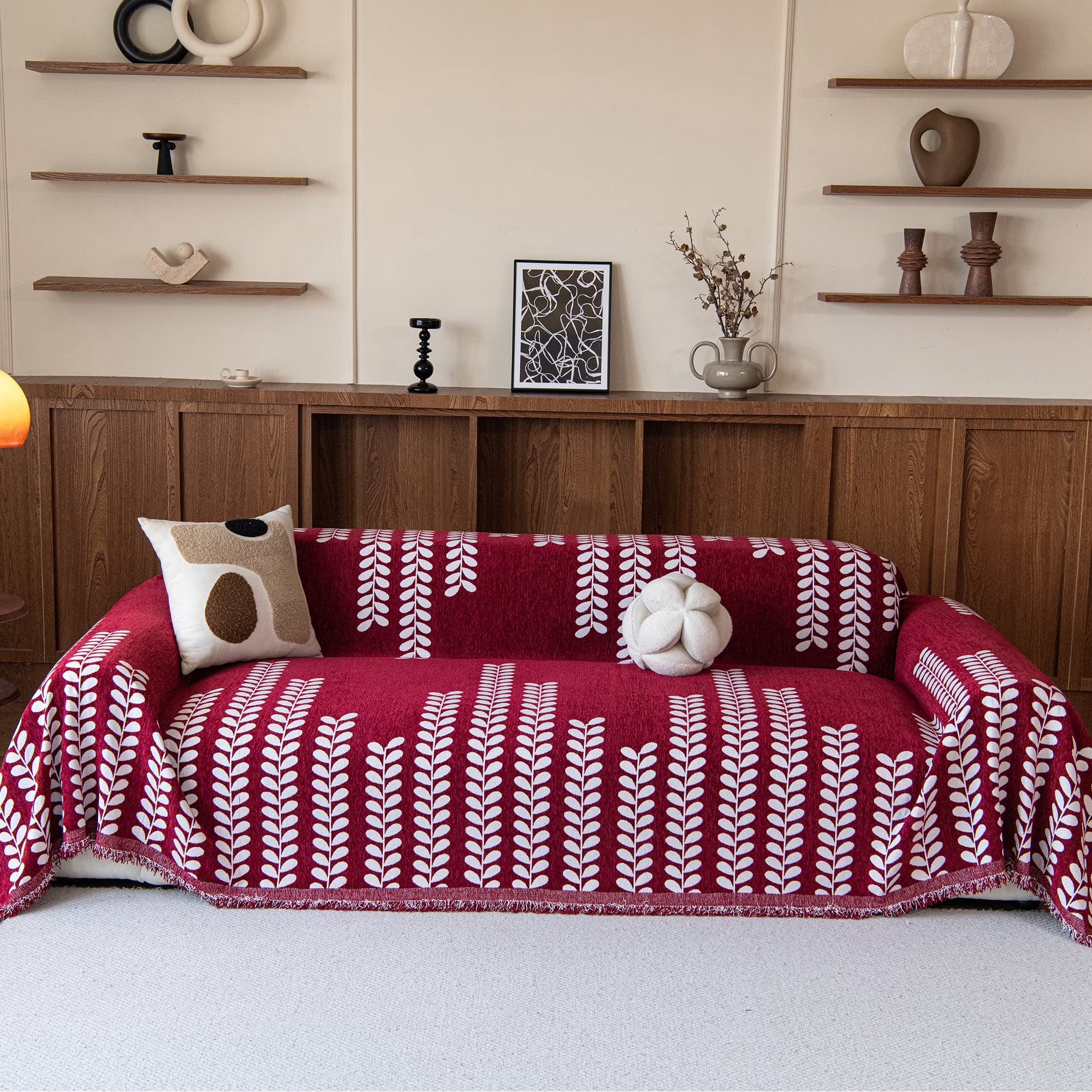 Smuge Couch Cover Sofa Cover Protector Slipcover, L Shape 3 Cushion Throw Sofa Towel Furniture Cover for Dogs Cats Home Decor