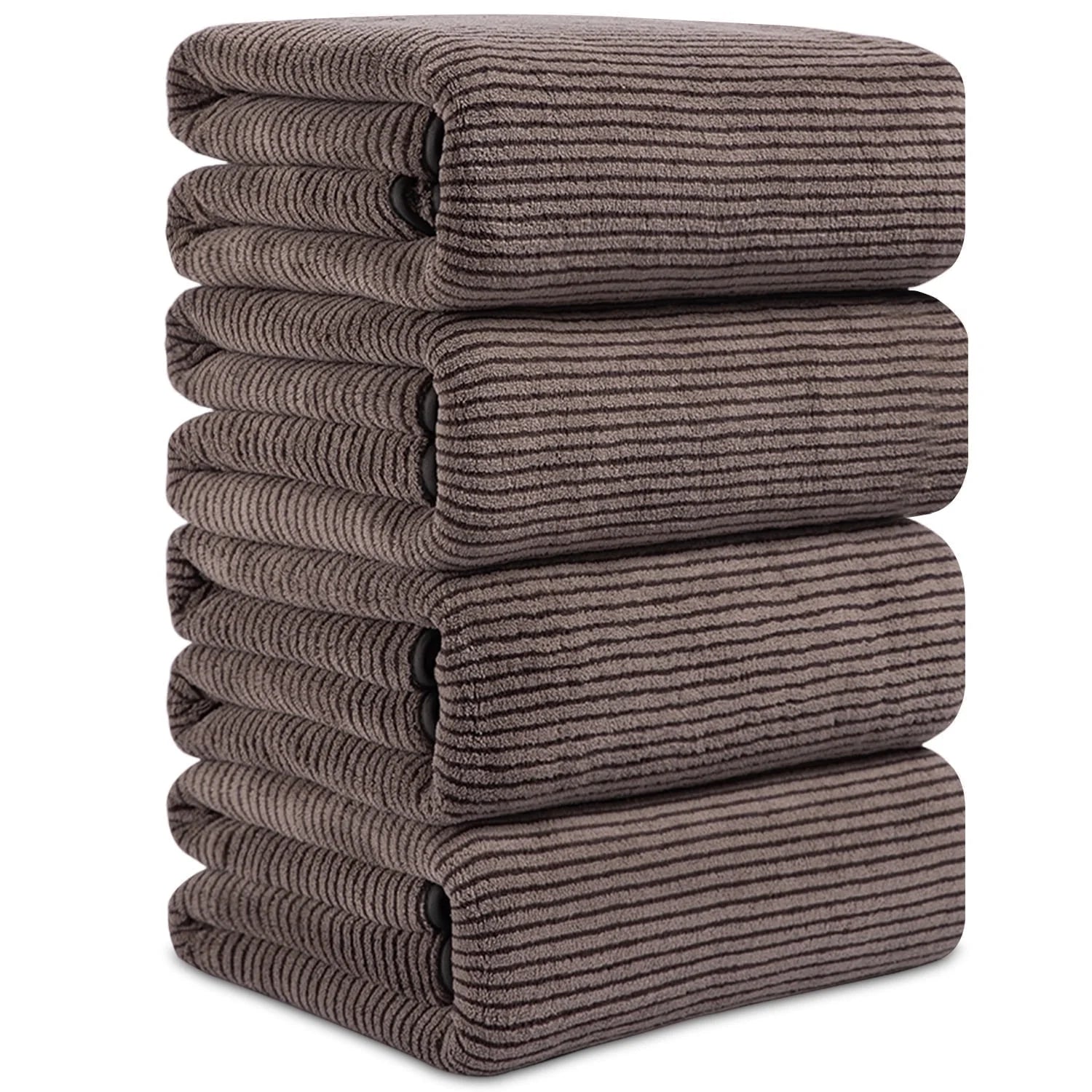 Smuge 4-Pack Oversized Bath Towel Set - 35x70 Inches, 100% Microfiber | Ultra Soft | For Bathroom, Kitchen, Spa, Hotel, Gym