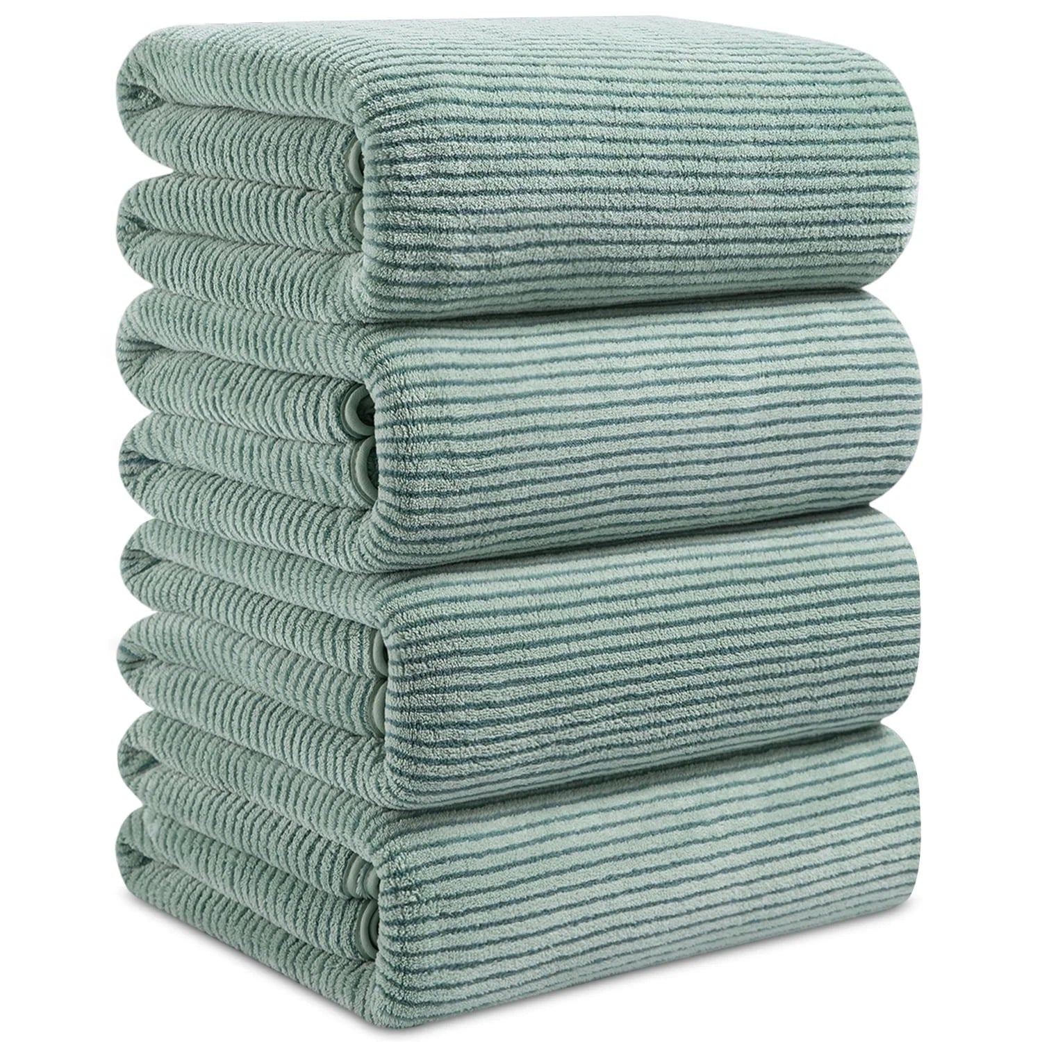 Smuge 4-Pack Oversized Bath Towel Set - 35x70 Inches, 100% Microfiber | Ultra Soft | For Bathroom, Kitchen, Spa, Hotel, Gym
