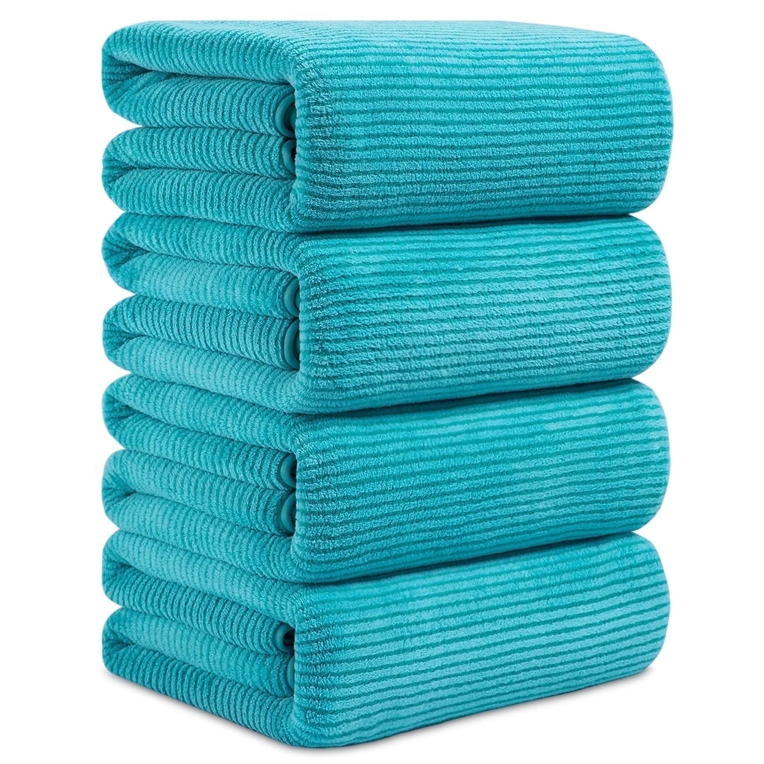 Smuge 4-Pack Oversized Bath Towel Set - 35x70 Inches, 100% Microfiber | Ultra Soft | For Bathroom, Kitchen, Spa, Hotel, Gym