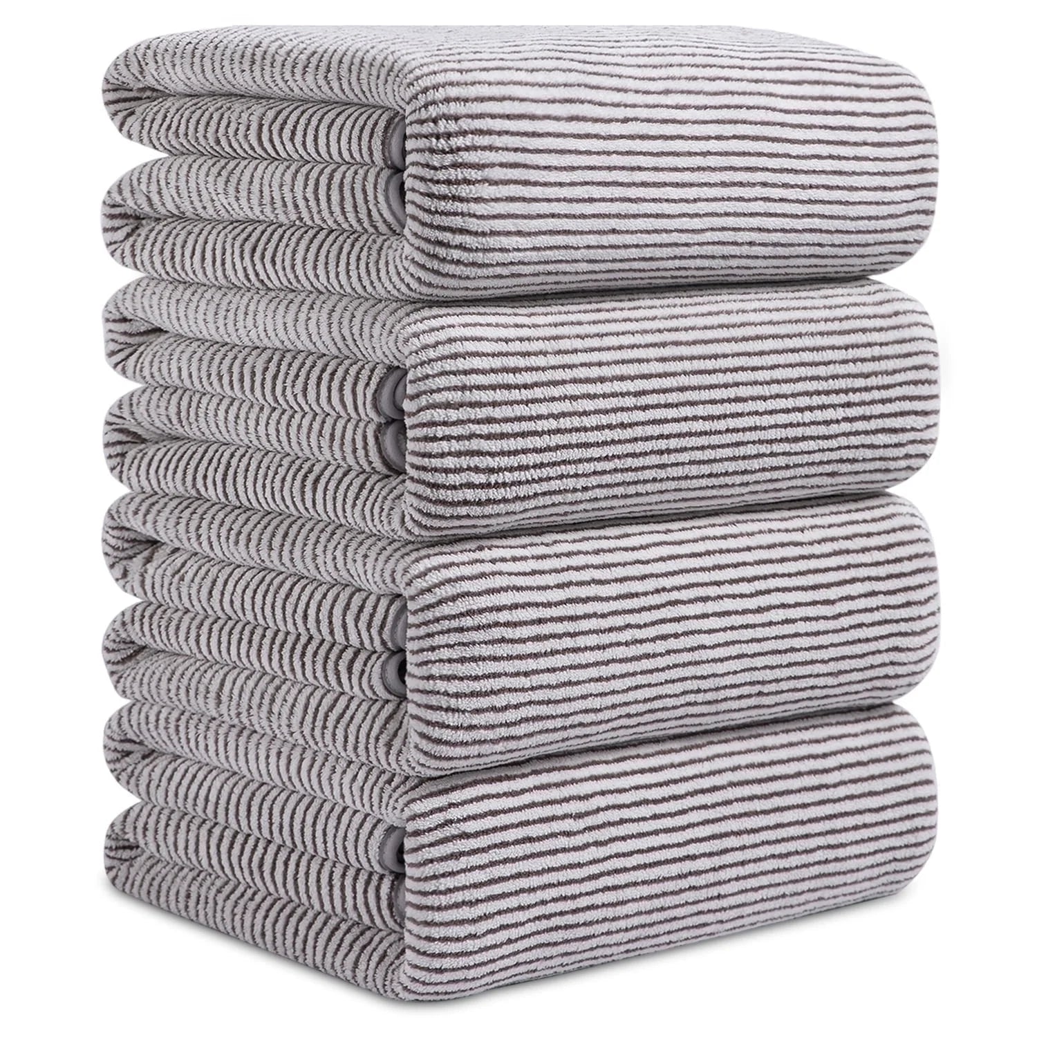 Smuge 4-Pack Oversized Bath Towel Set - 35x70 Inches, 100% Microfiber | Ultra Soft | For Bathroom, Kitchen, Spa, Hotel, Gym