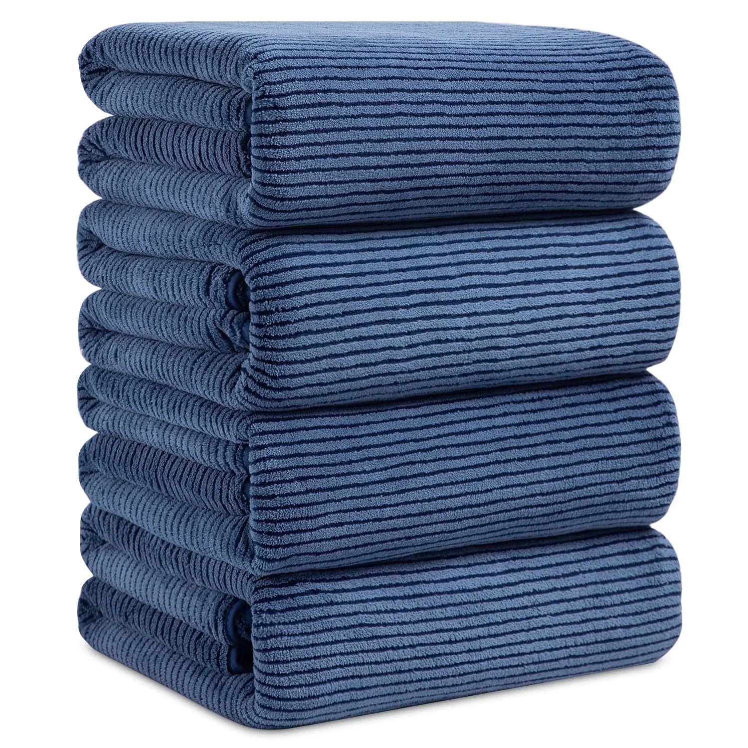 Smuge 4-Pack Oversized Bath Towel Set - 35x70 Inches, 100% Microfiber | Ultra Soft | For Bathroom, Kitchen, Spa, Hotel, Gym