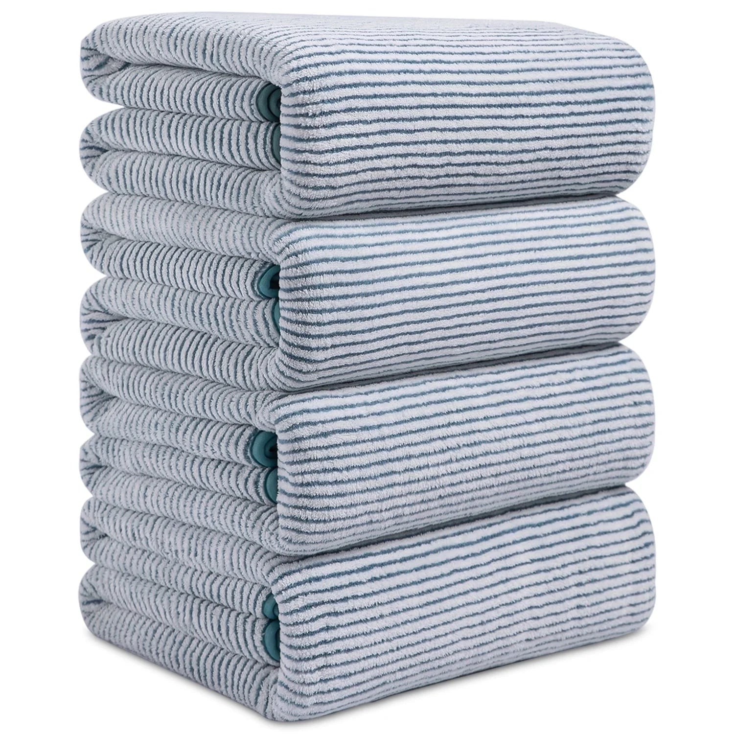 Smuge 4-Pack Oversized Bath Towel Set - 35x70 Inches, 100% Microfiber | Ultra Soft | For Bathroom, Kitchen, Spa, Hotel, Gym