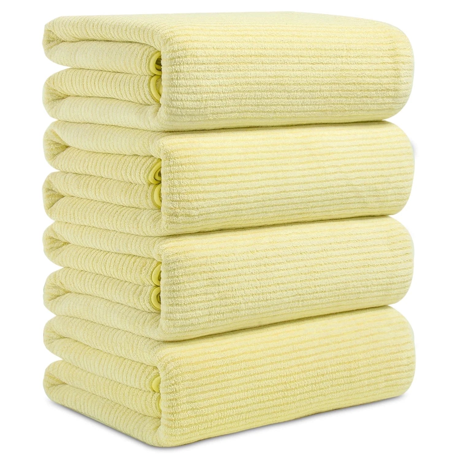 Smuge 4-Pack Oversized Bath Towel Set - 35x70 Inches, 100% Microfiber | Ultra Soft | For Bathroom, Kitchen, Spa, Hotel, Gym