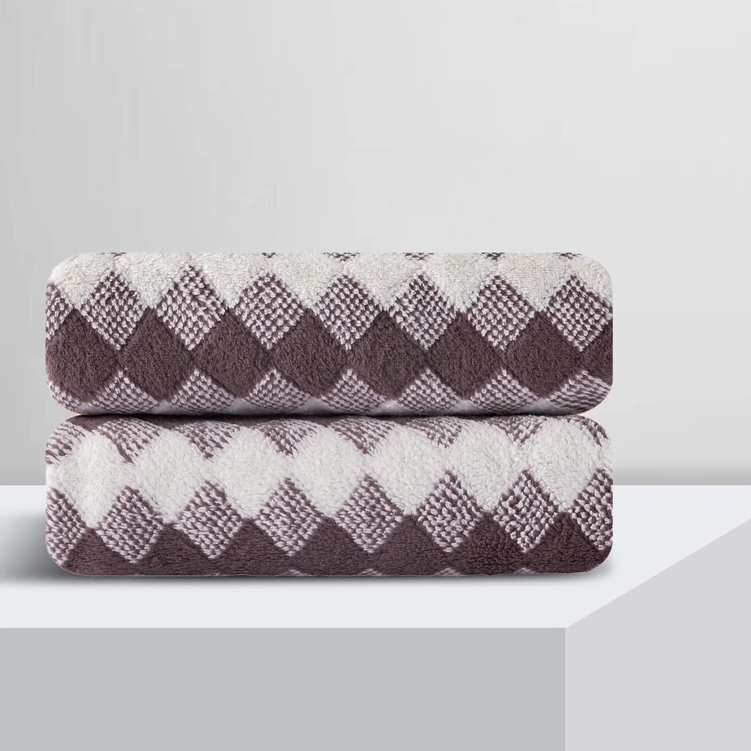 Smuge 2 Pack Hand Towels (16 x 31 in) Ultra Soft Microfiber Quick Dry Shower Hand Towels