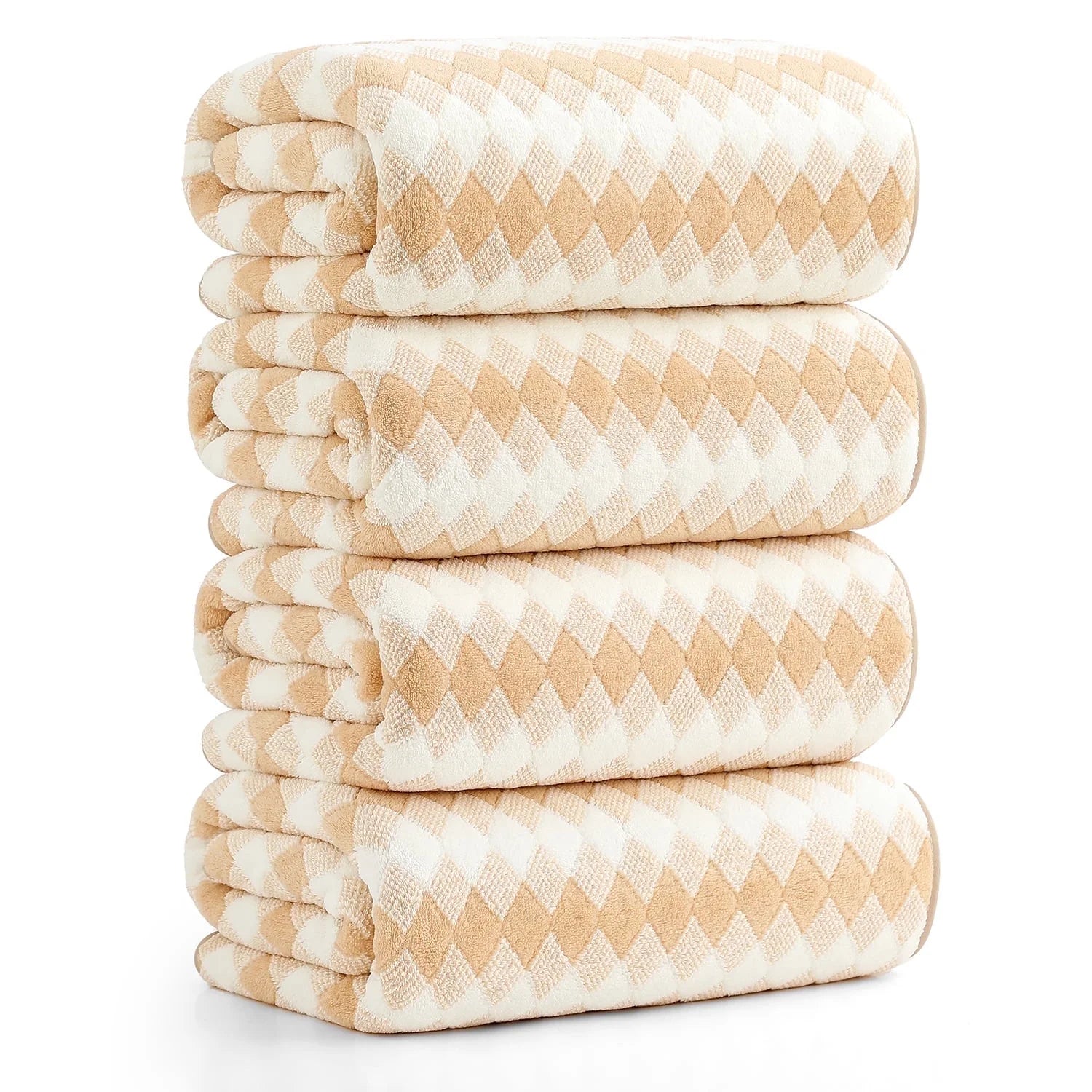 Smuge 4-Pack Extra Large Microfiber Bath Towels (35"x70") - Highly Absorbent, Quick Dry, Soft Luxurious