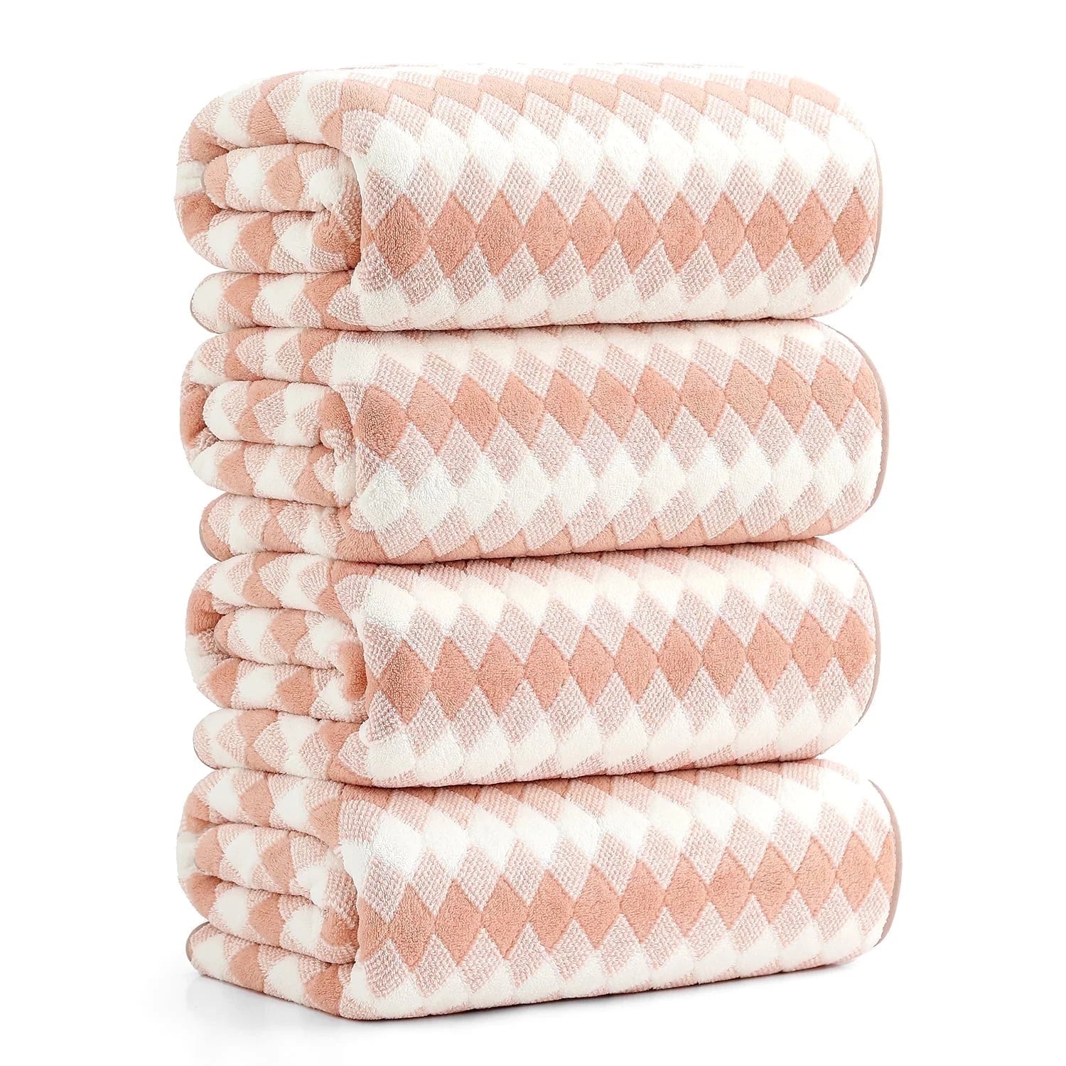 Smuge 4-Pack Extra Large Microfiber Bath Towels (35"x70") - Highly Absorbent, Quick Dry, Soft Luxurious