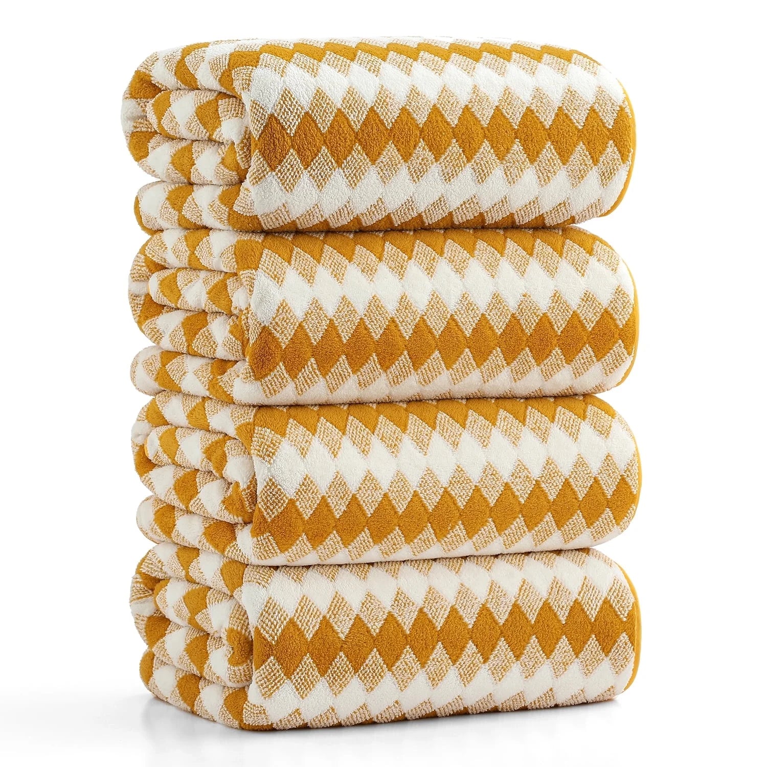 Smuge 4-Pack Extra Large Microfiber Bath Towels (35"x70") - Highly Absorbent, Quick Dry, Soft Luxurious