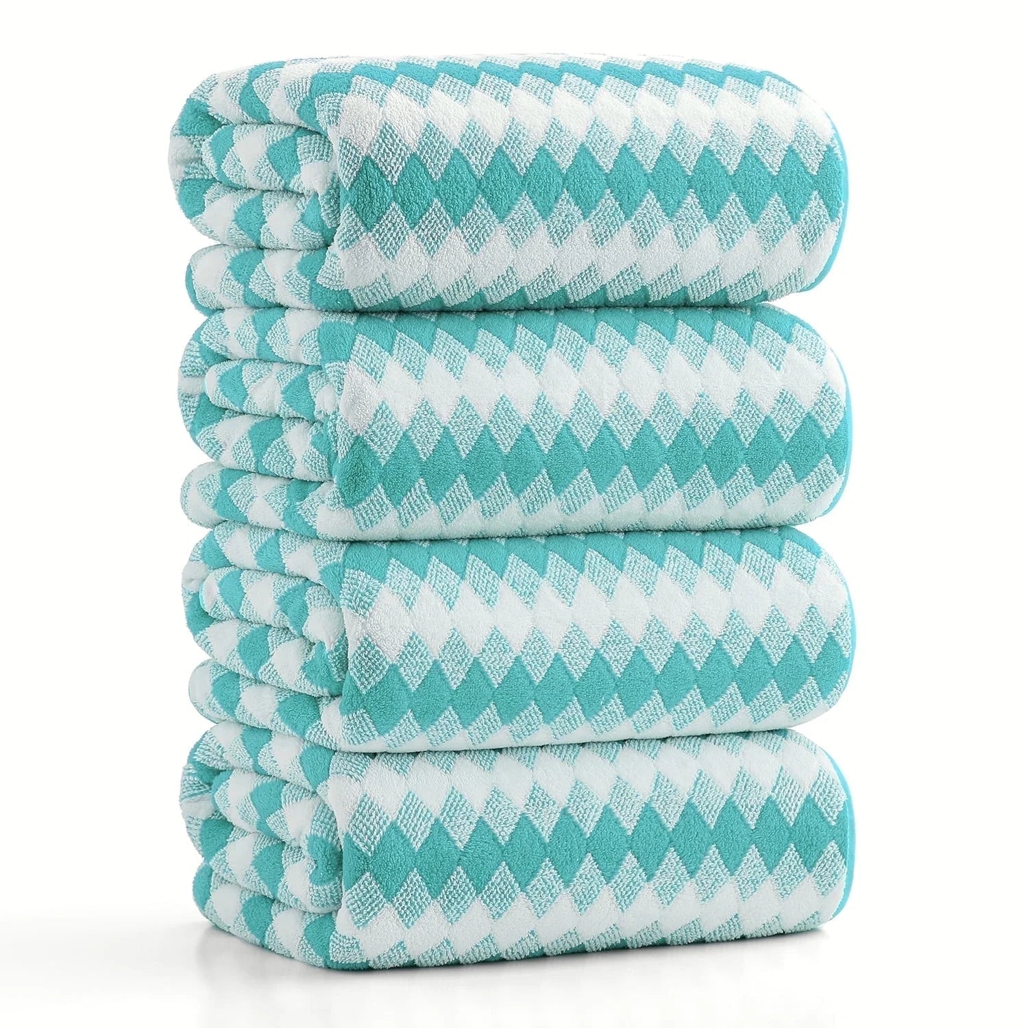 Smuge 4-Pack Extra Large Microfiber Bath Towels (35"x70") - Highly Absorbent, Quick Dry, Soft Luxurious