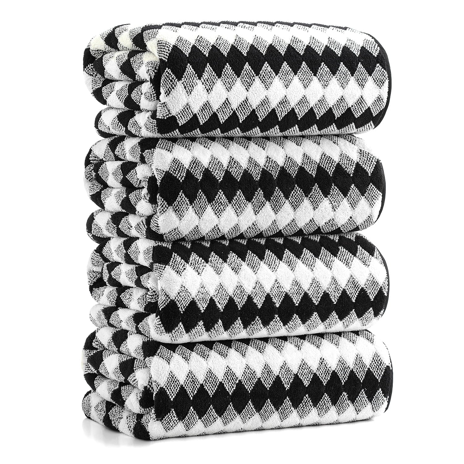 Smuge 4-Pack Extra Large Microfiber Bath Towels (35"x70") - Highly Absorbent, Quick Dry, Soft Luxurious