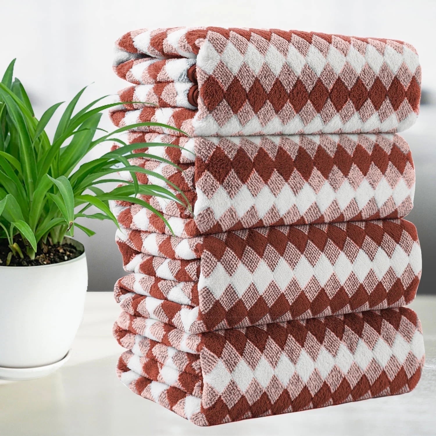 Smuge 4-Pack Extra Large Microfiber Bath Towels (35"x70") - Highly Absorbent, Quick Dry, Soft Luxurious