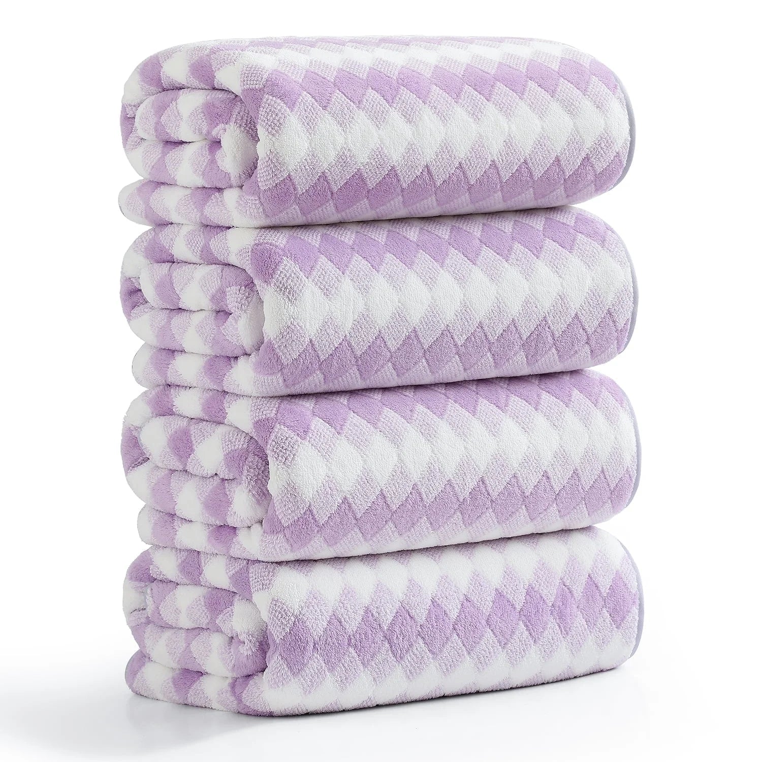 Smuge 4-Pack Extra Large Microfiber Bath Towels (35"x70") - Highly Absorbent, Quick Dry, Soft Luxurious