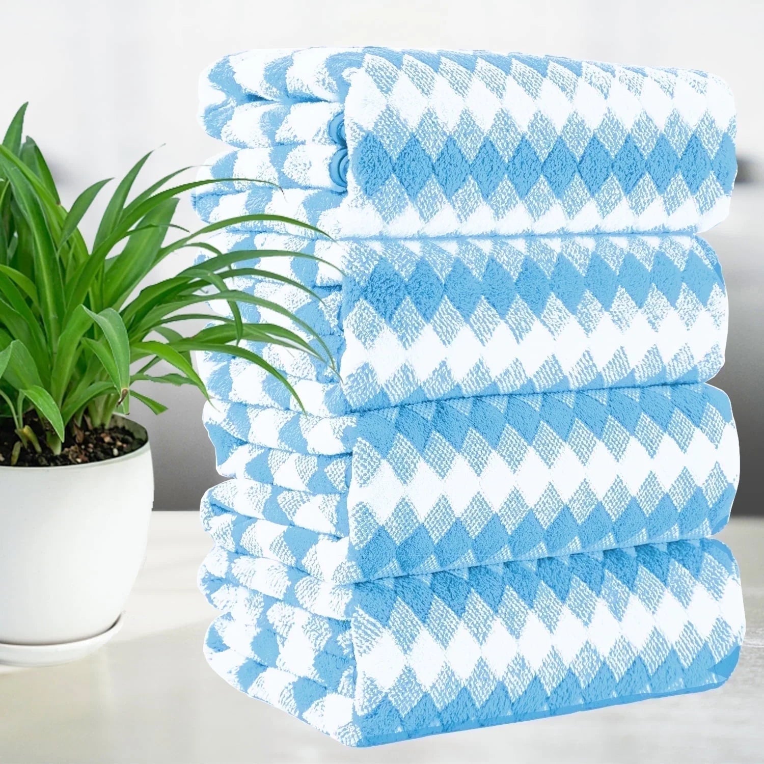 Smuge 4-Pack Extra Large Microfiber Bath Towels (35"x70") - Highly Absorbent, Quick Dry, Soft Luxurious