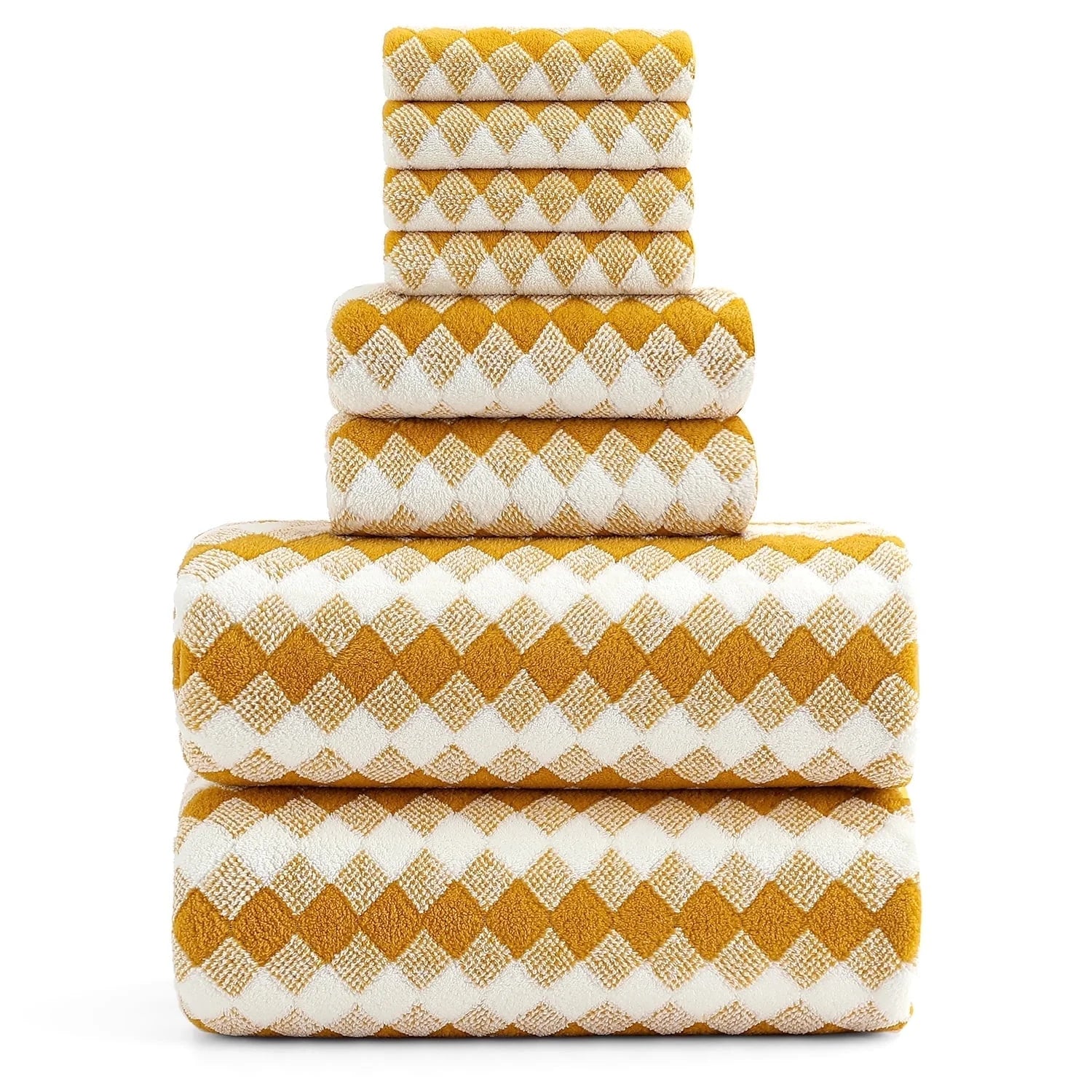 Smuge 8-Piece Extra Large Bath Towel Set - 2 Oversized Towels, 2 Hand Towels, 4 Washcloths | Soft Microfiber, Quick Dry