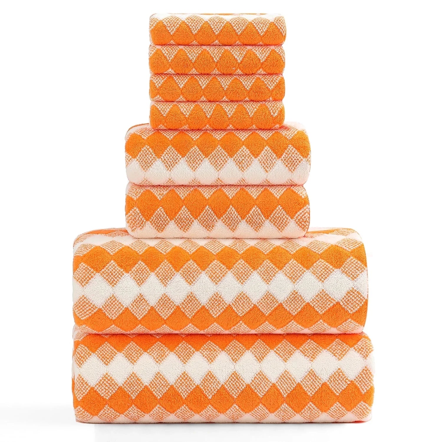 Smuge 8-Piece Extra Large Bath Towel Set - 2 Oversized Towels, 2 Hand Towels, 4 Washcloths | Soft Microfiber, Quick Dry