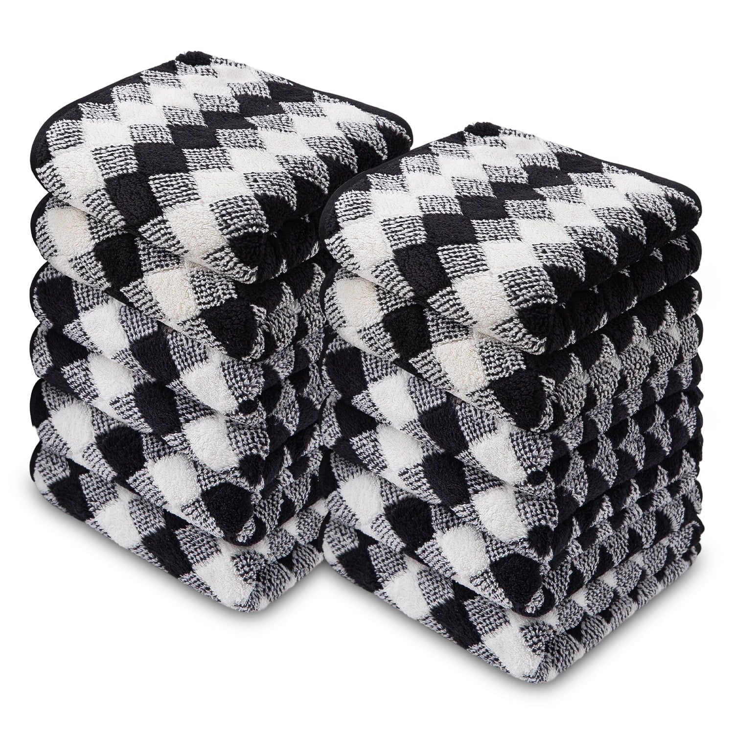 Smuge 12-Pack Washcloth Set - 13"x13", Soft Microfiber | Quick Dry | For Hand, Face & Kitchen Dishes
