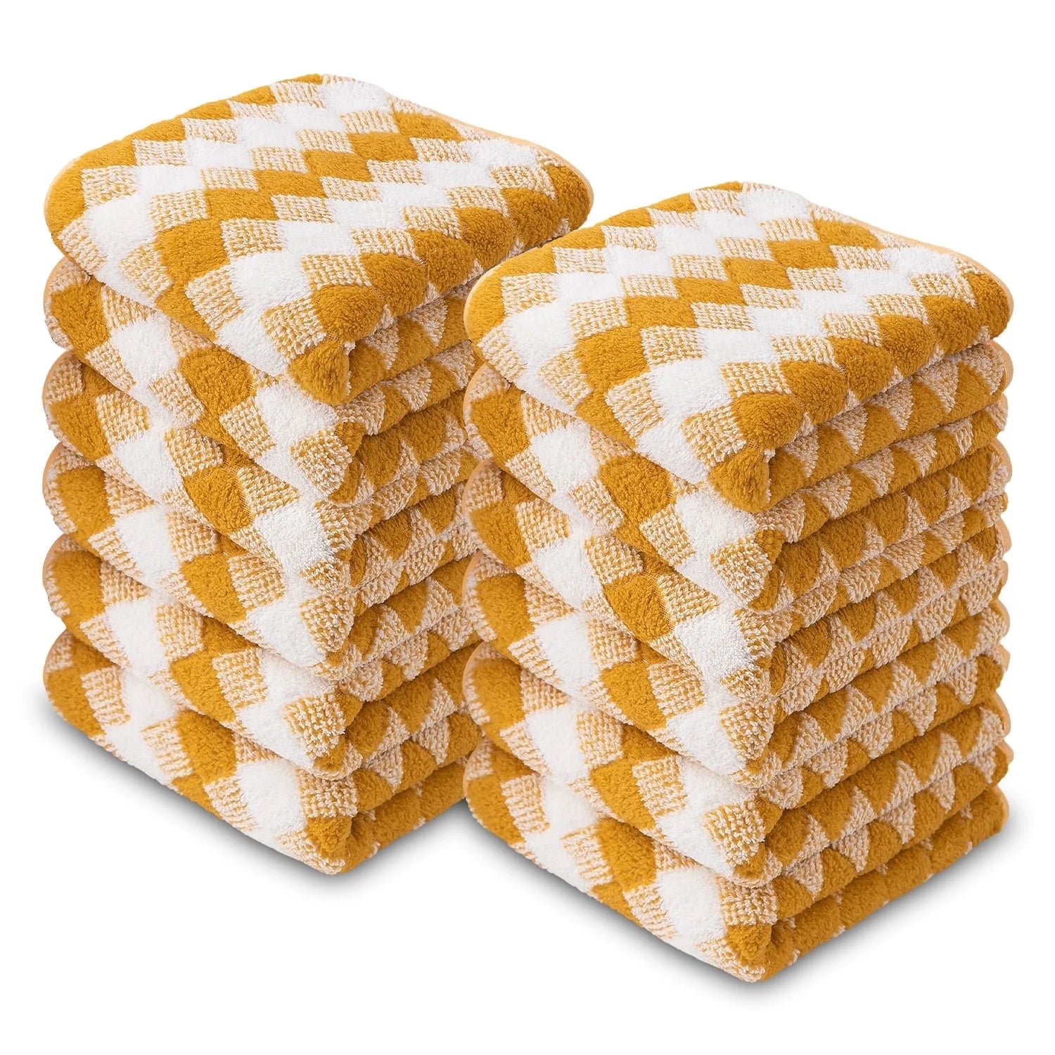 Smuge 12-Pack Washcloth Set - 13"x13", Soft Microfiber | Quick Dry | For Hand, Face & Kitchen Dishes