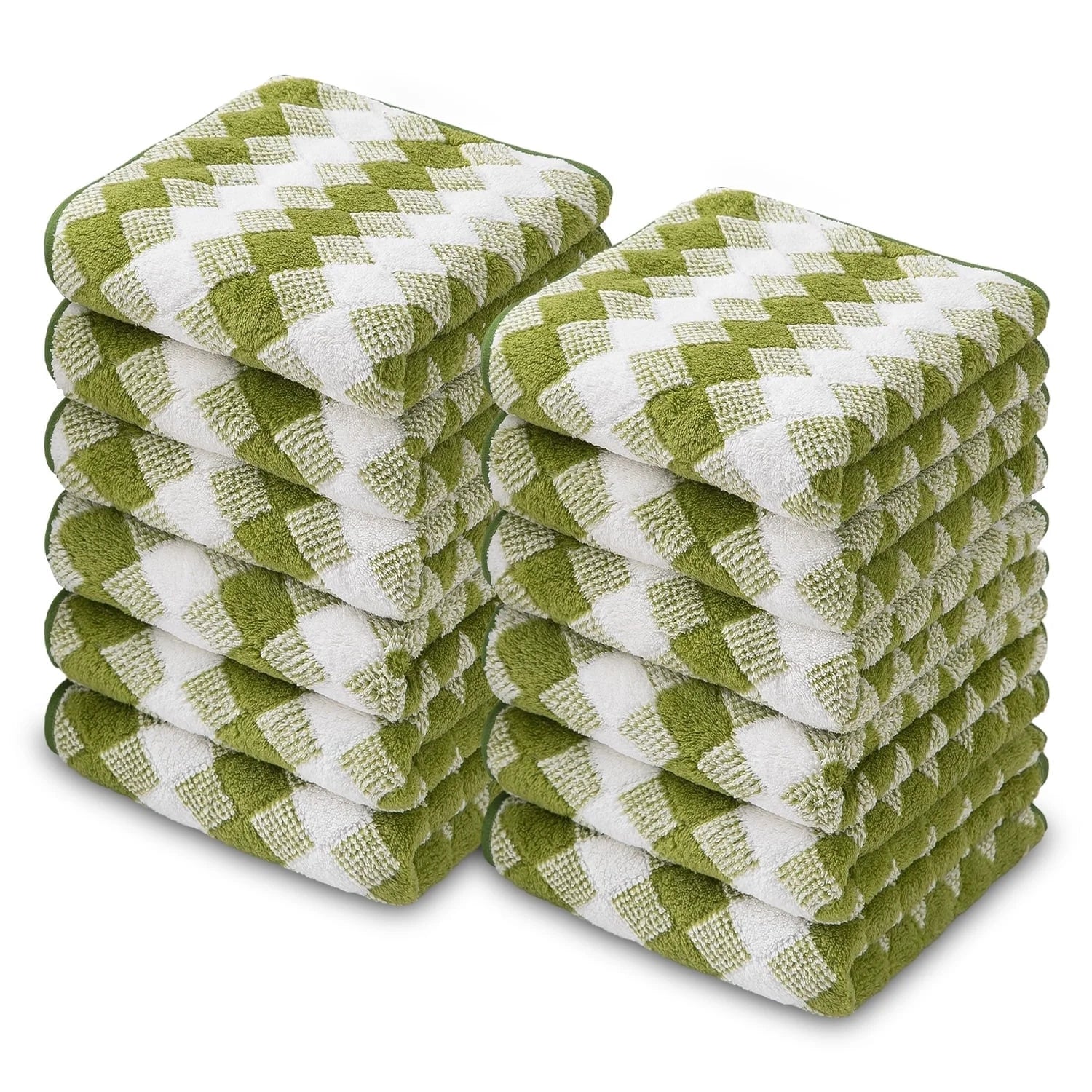 Smuge 12-Pack Washcloth Set - 13"x13", Soft Microfiber | Quick Dry | For Hand, Face & Kitchen Dishes