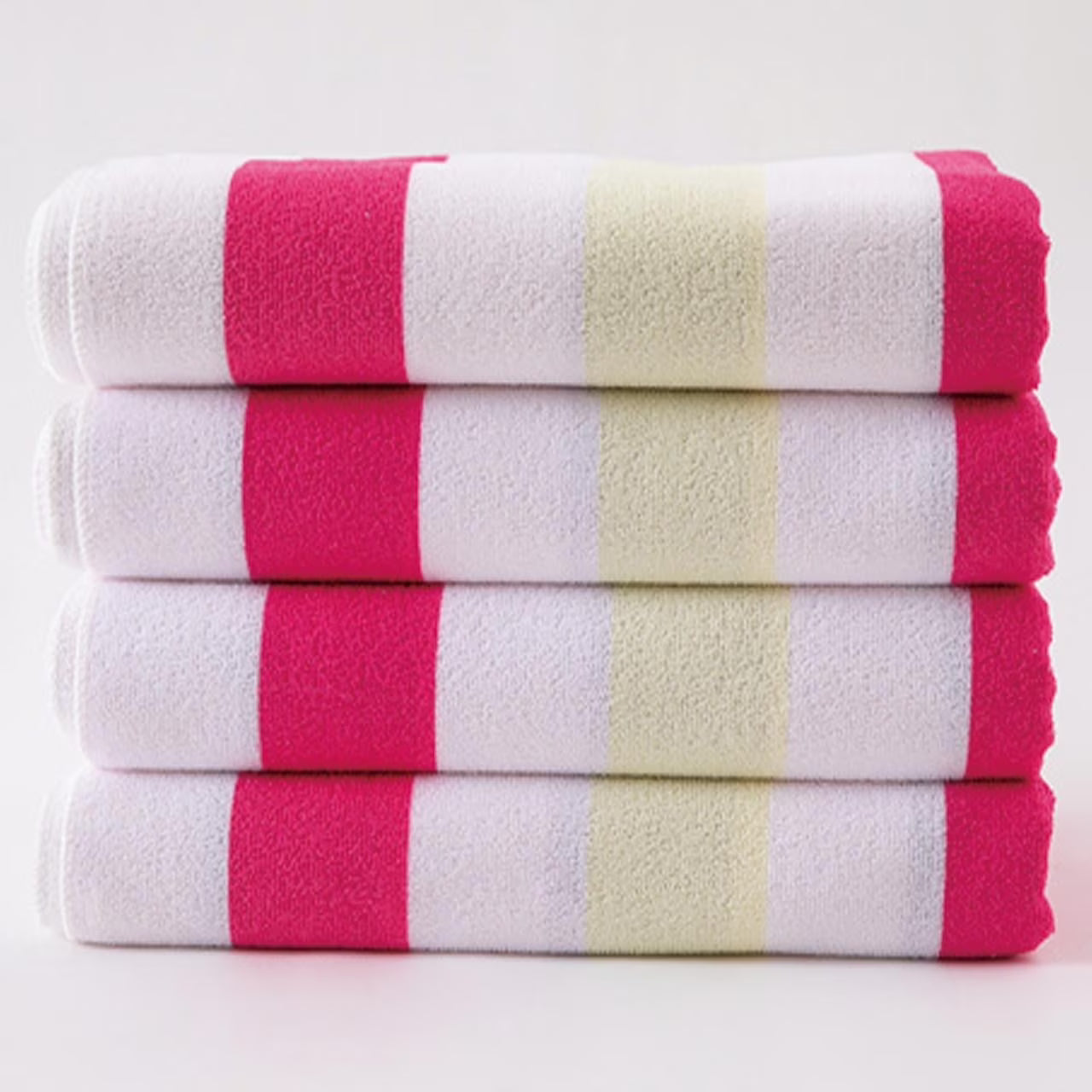 Smuge 2/4 Pack Oversized Cabana Stripe Beach Towels, 60x30 inches Microfiber Lightweight Outdoor Large Swim Towel for Adults