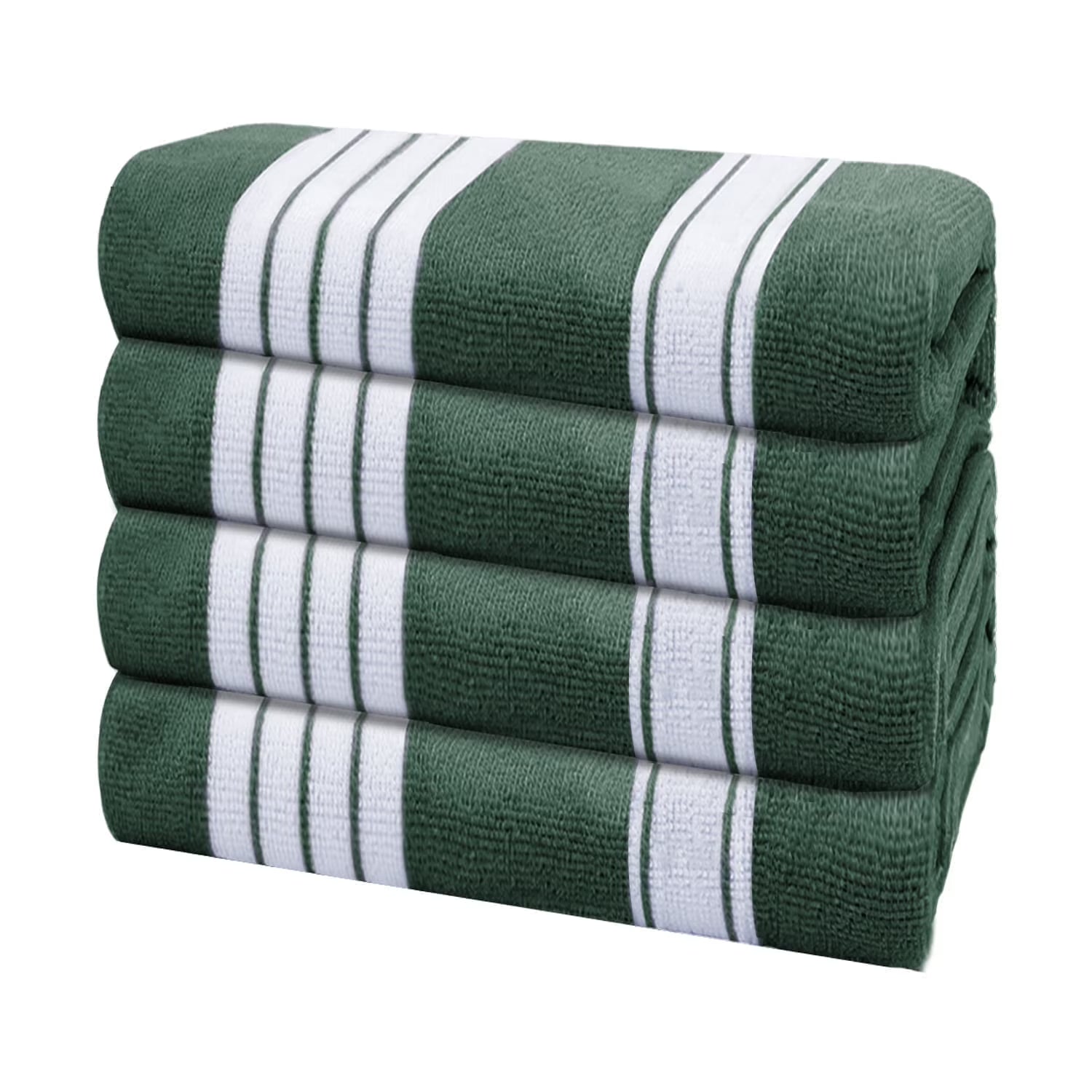 Smuge 2/4 Pack Oversized Cabana Stripe Beach Towels, 60x30 inches Microfiber Lightweight Outdoor Large Swim Towel for Adults