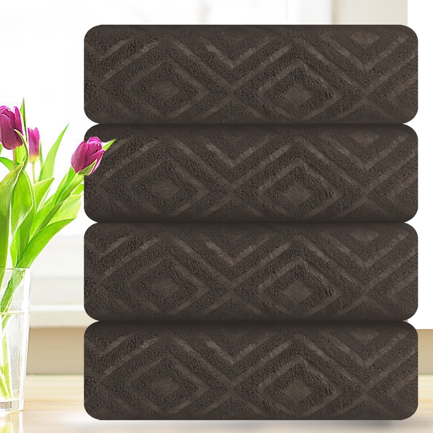 Smuge 4 Pack Oversized Bath Sheet Set - 600 GSM Ultra Soft, 35x70, Hotel Luxurious，for bathroom, kitchen, gyms