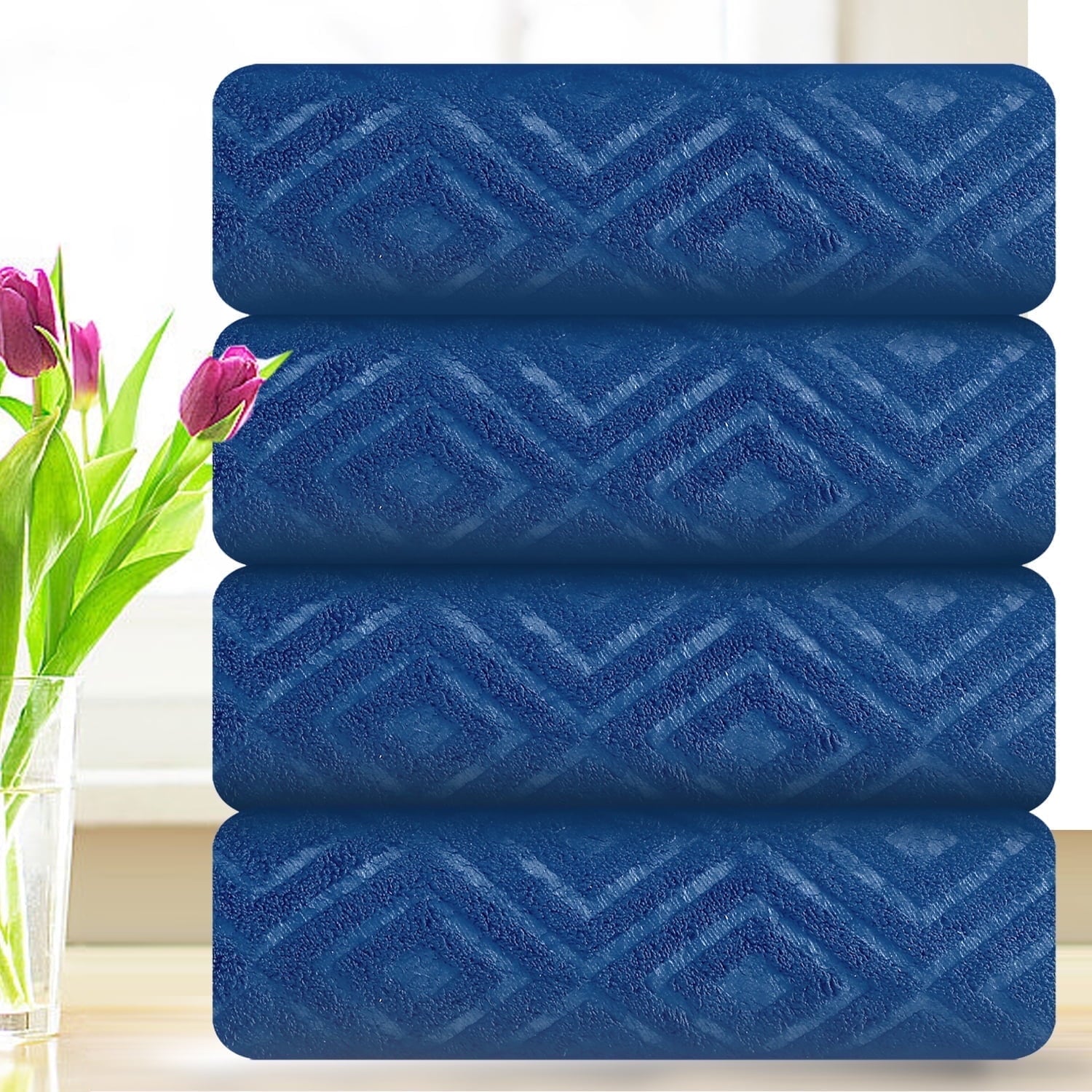 Smuge 4 Pack Oversized Bath Sheet Set - 600 GSM Ultra Soft, 35x70, Hotel Luxurious，for bathroom, kitchen, gyms