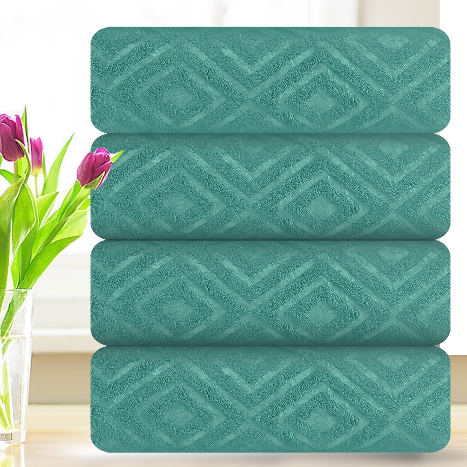 Smuge 4 Pack Oversized Bath Sheet Set - 600 GSM Ultra Soft, 35x70, Hotel Luxurious，for bathroom, kitchen, gyms