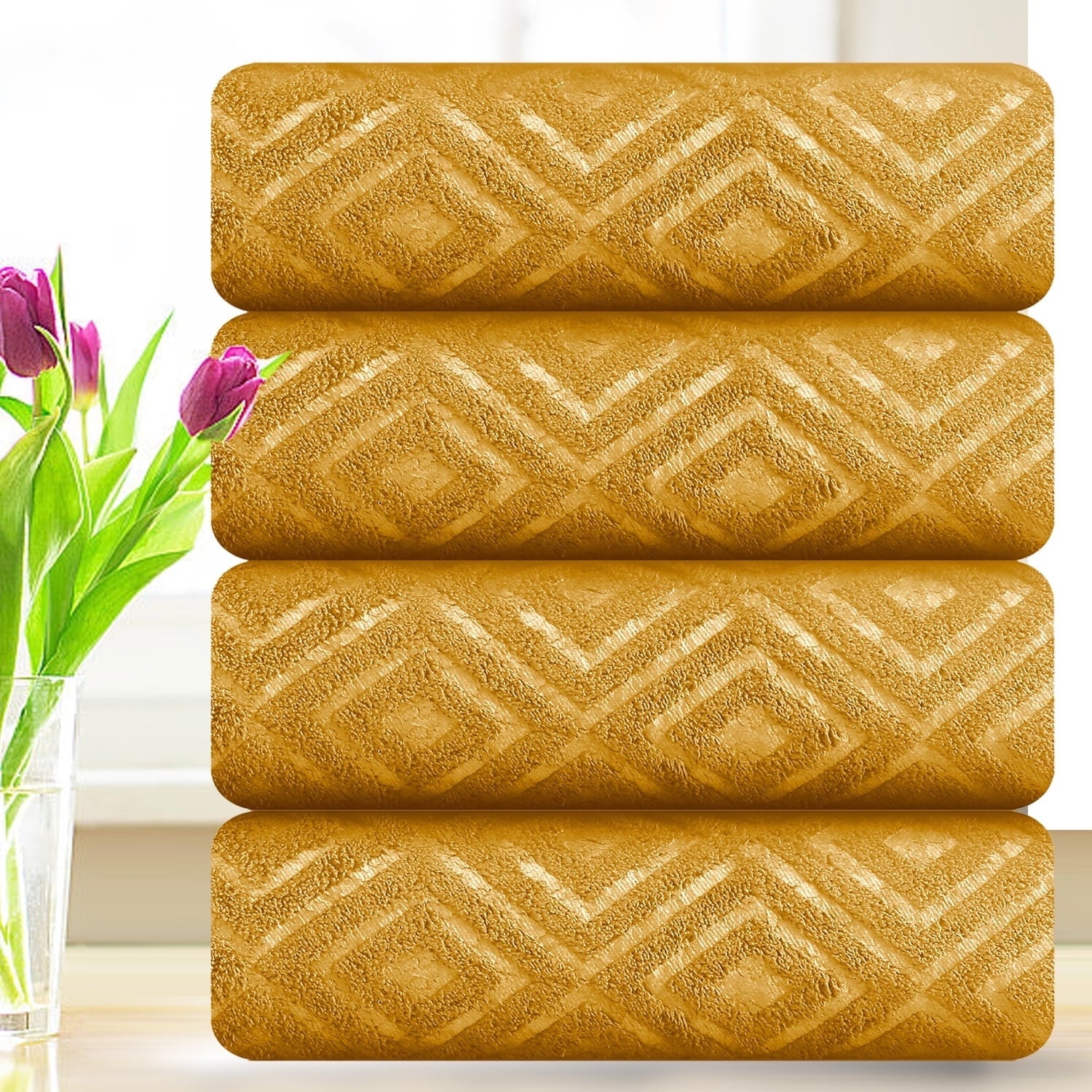 Smuge 4 Pack Oversized Bath Sheet Set - 600 GSM Ultra Soft, 35x70, Hotel Luxurious，for bathroom, kitchen, gyms
