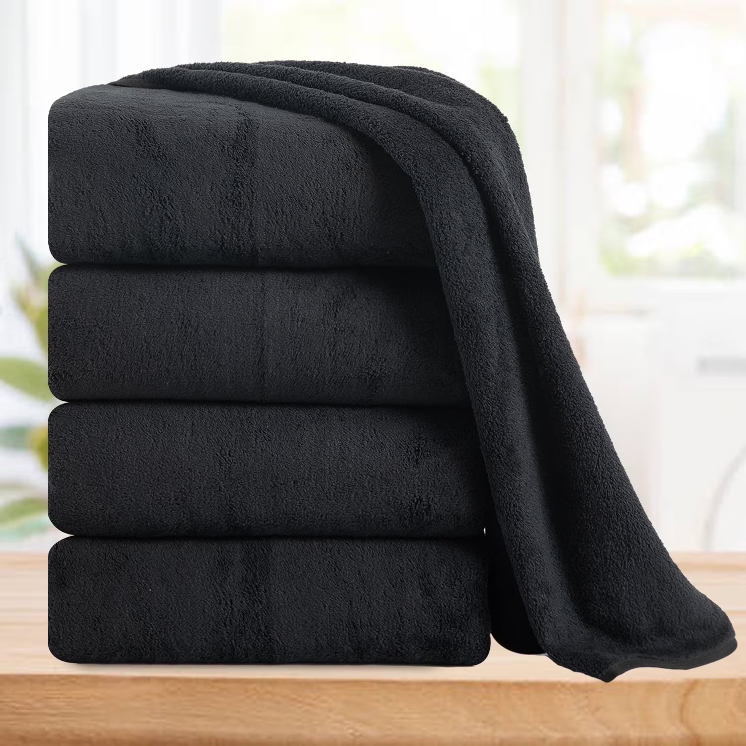 Smuge 4/8 Piece Oversized Bath Towel Set, Microfiber Ultra Soft Plush, 700 GSM Highly Absorbent Quick Dry Luxurious Bath Sheets Towels for Bathroom Hotel