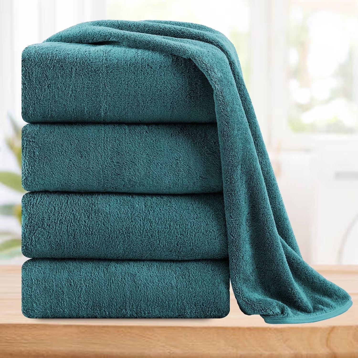 Smuge 4/8 Piece Oversized Bath Towel Set, Microfiber Ultra Soft Plush, 700 GSM Highly Absorbent Quick Dry Luxurious Bath Sheets Towels for Bathroom Hotel