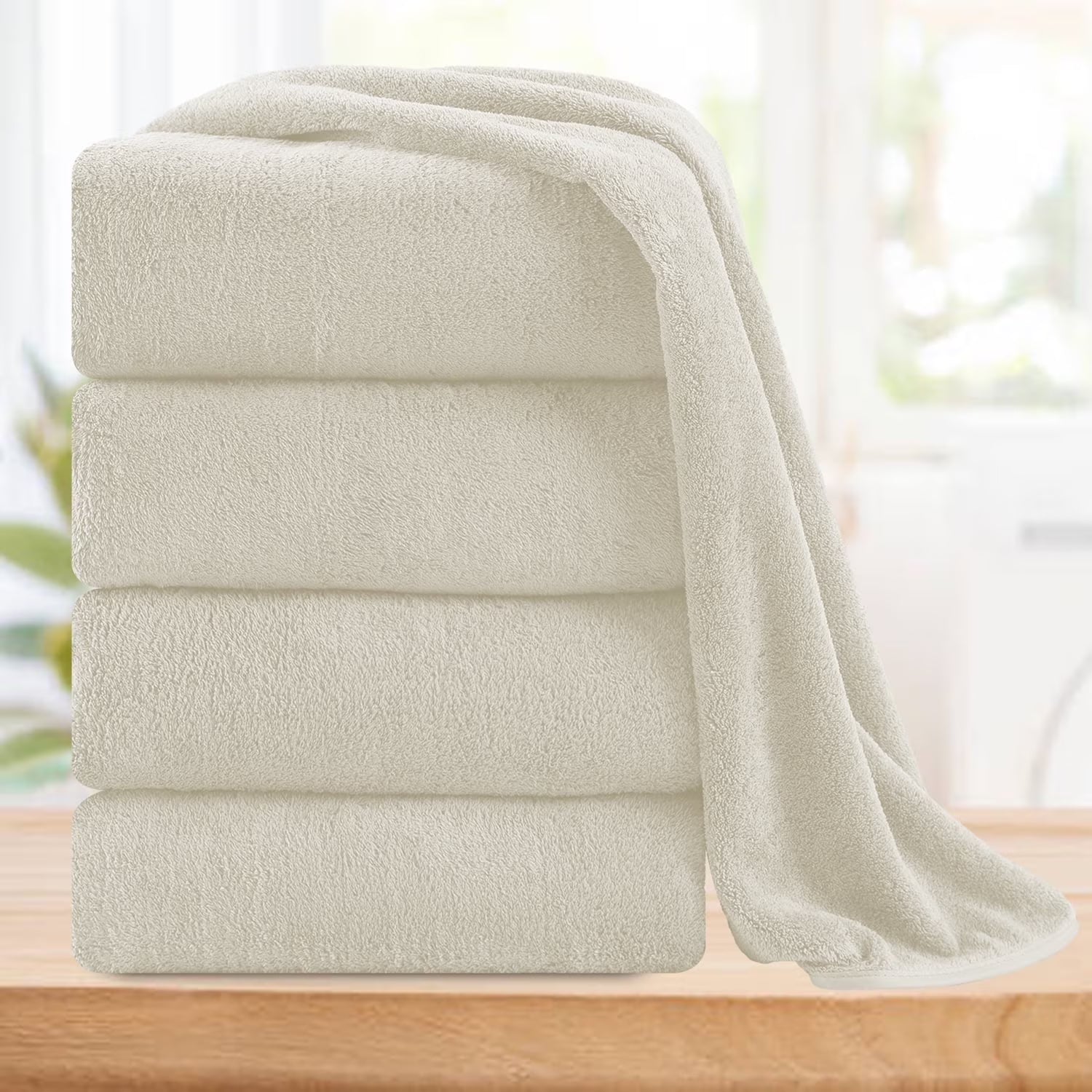 Smuge 4/8 Piece Oversized Bath Towel Set, Microfiber Ultra Soft Plush, 700 GSM Highly Absorbent Quick Dry Luxurious Bath Sheets Towels for Bathroom Hotel
