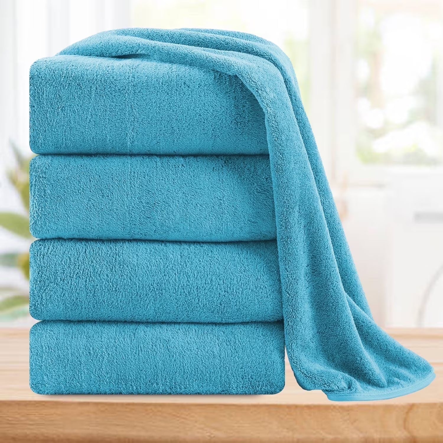 Smuge 4/8 Piece Oversized Bath Towel Set, Microfiber Ultra Soft Plush, 700 GSM Highly Absorbent Quick Dry Luxurious Bath Sheets Towels for Bathroom Hotel