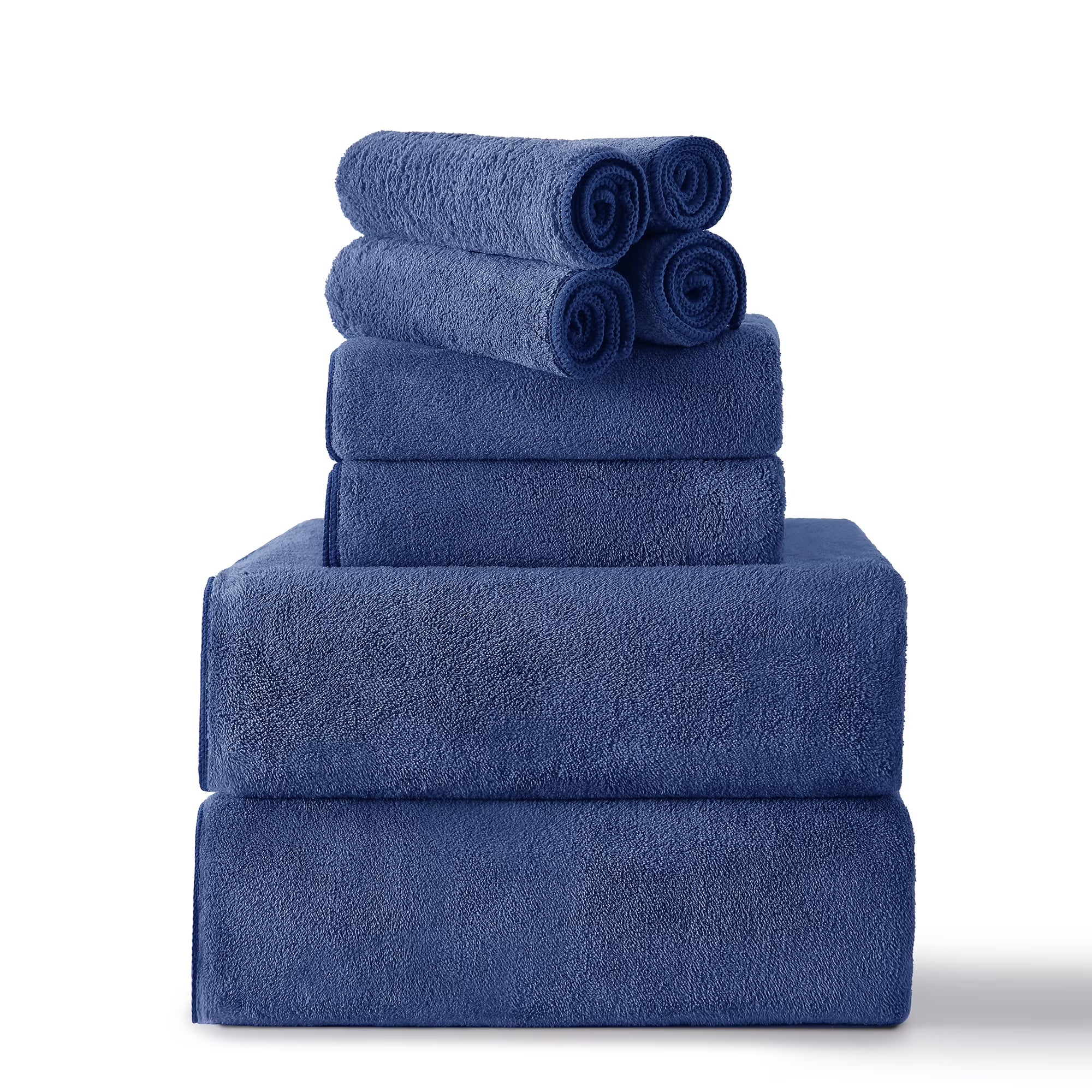 Smuge 4/8 Piece Oversized Bath Towel Set, Microfiber Ultra Soft Plush, 700 GSM Highly Absorbent Quick Dry Luxurious Bath Sheets Towels for Bathroom Hotel